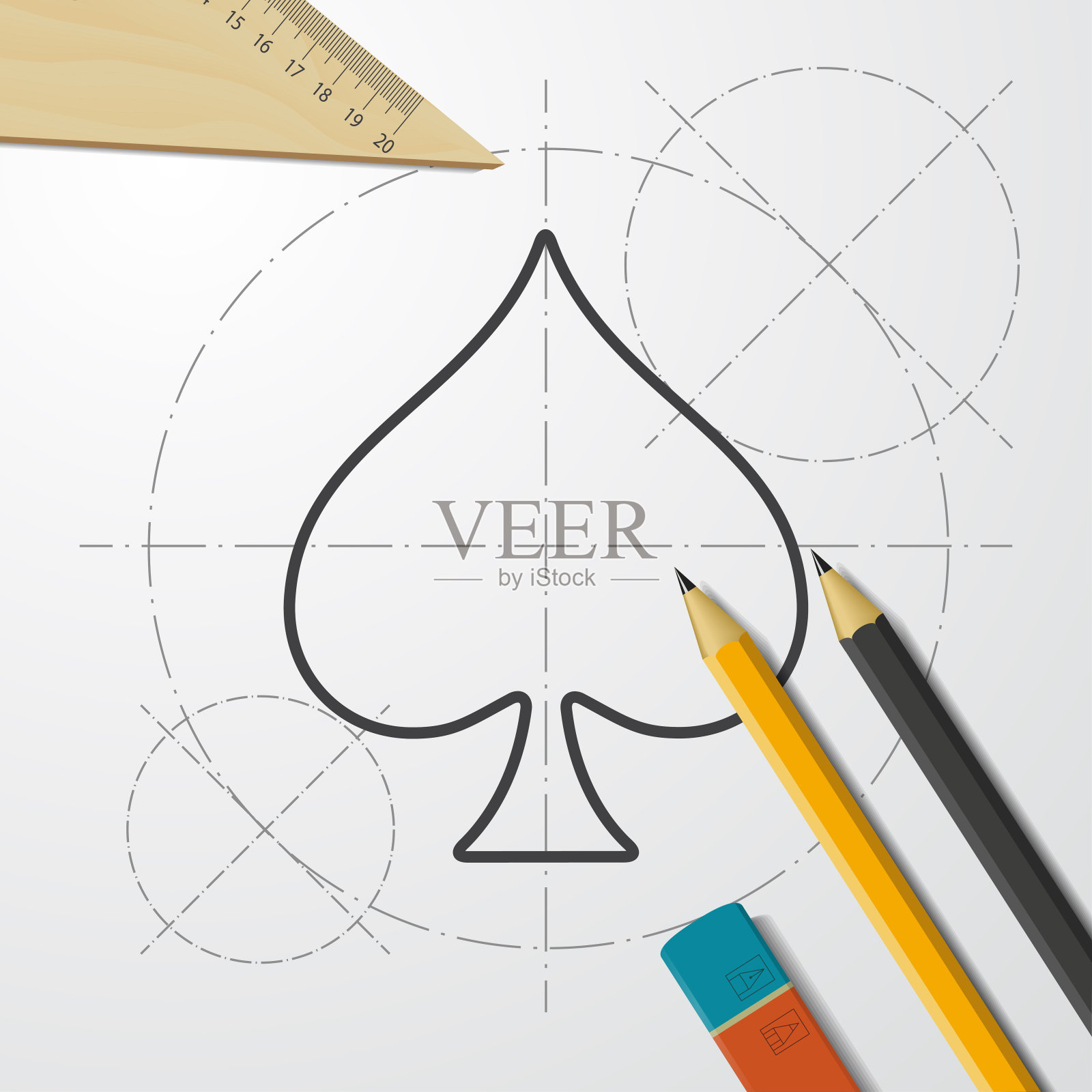 Blueprint样式图标插画图片素材