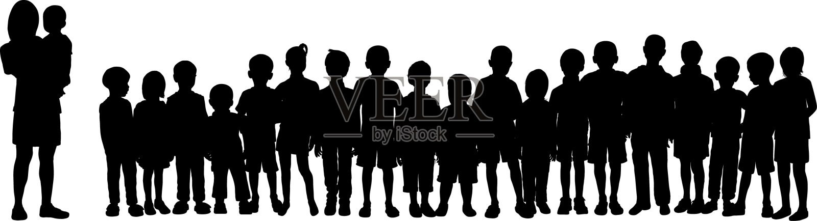 孩子(都是独立的，完整的，可移动的)插画图片素材