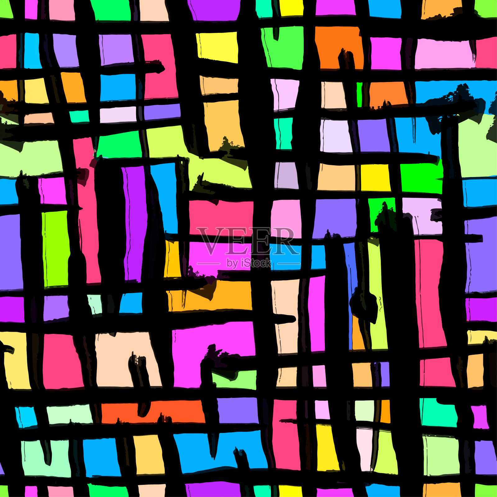 手绘纹理无缝图案插画图片素材