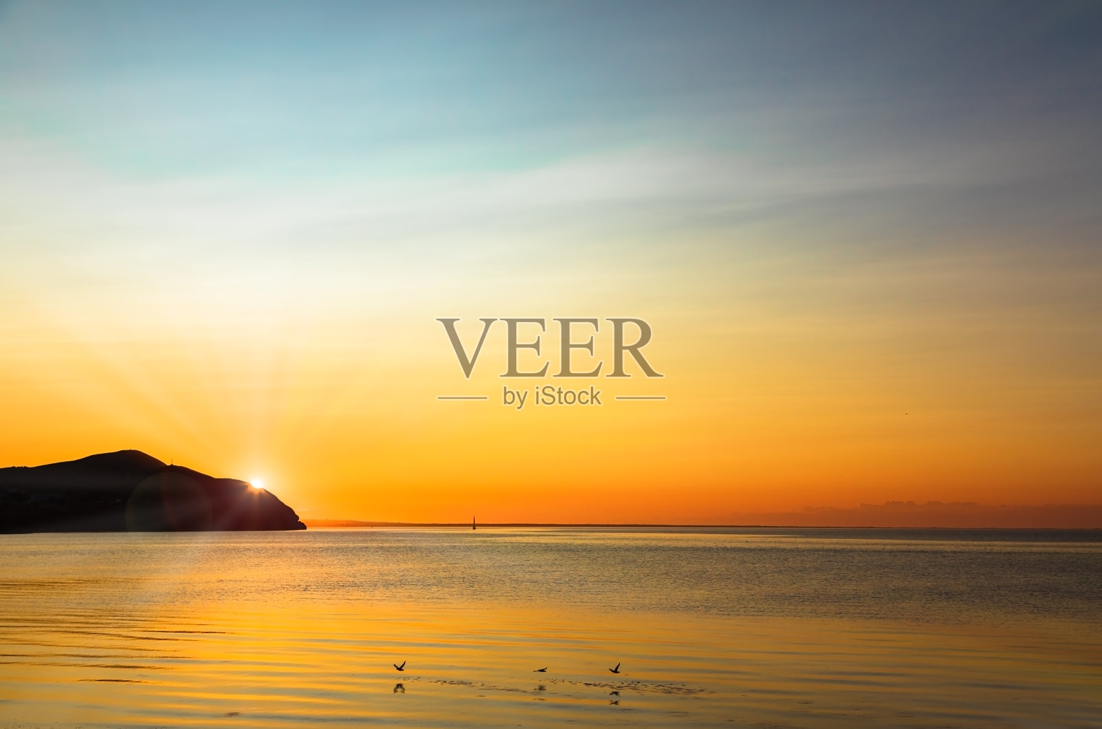 海上日落照片摄影图片