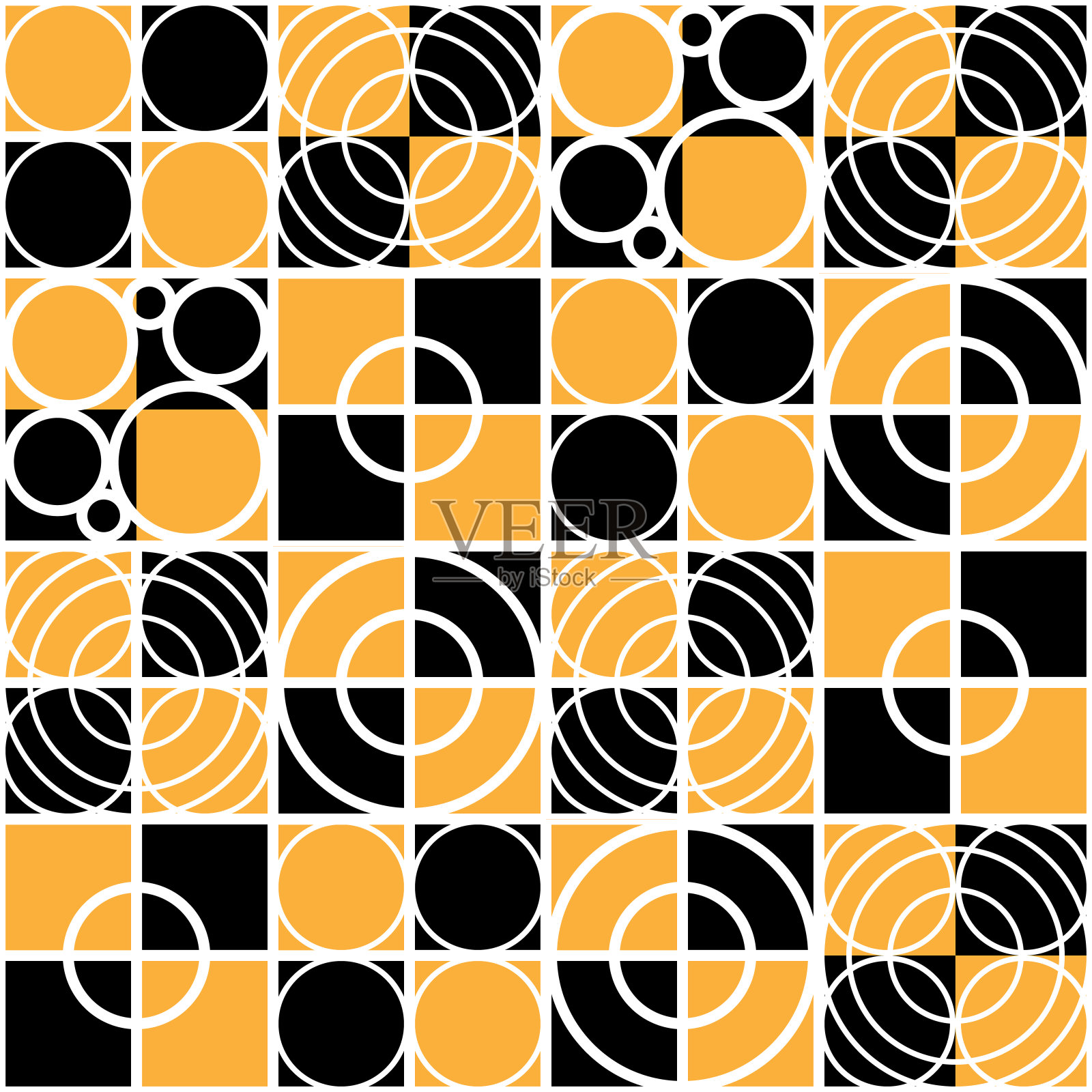 几何圆模式插画图片素材