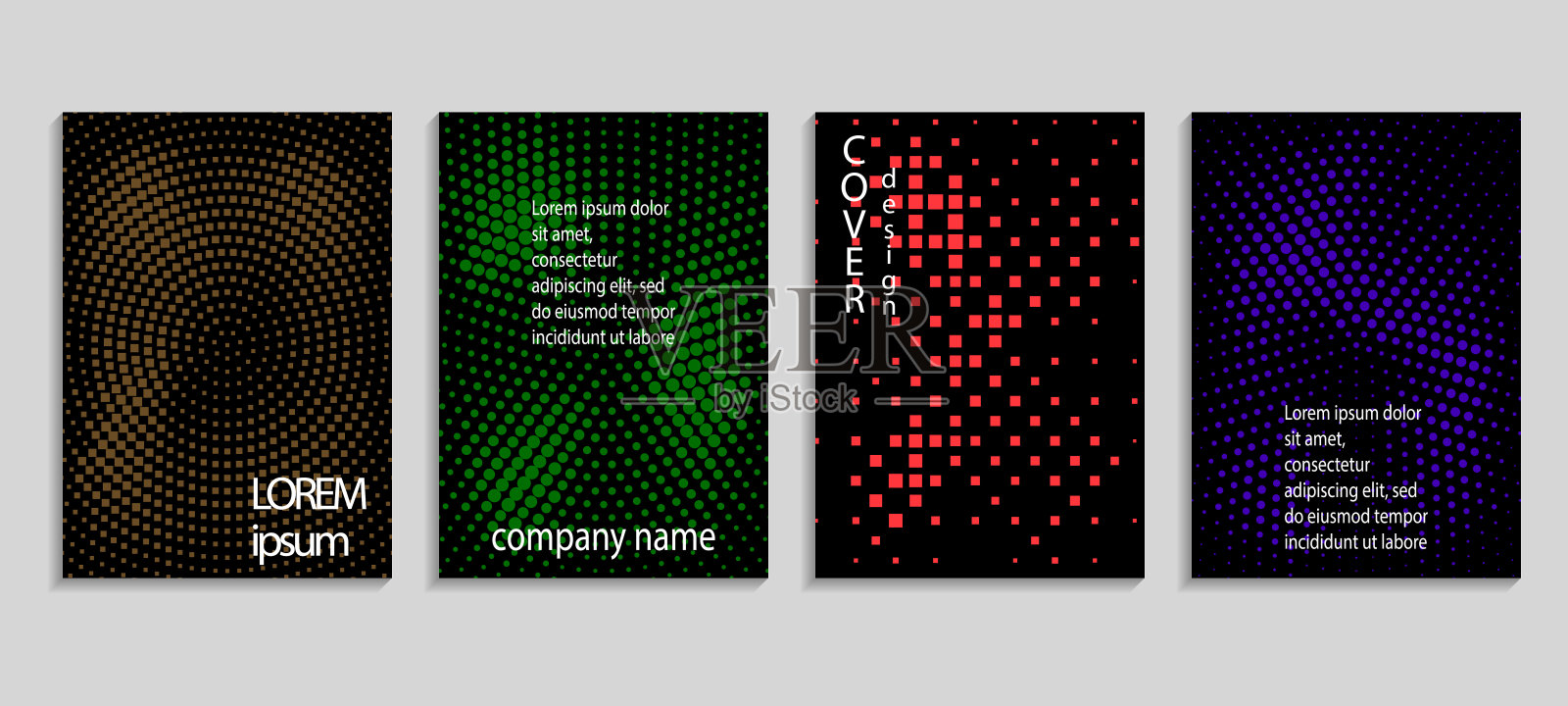 极简抽象矢量半色调封面设计。未来几何模板。矢量模板的标语牌，横幅，传单，演示和报告插画图片素材