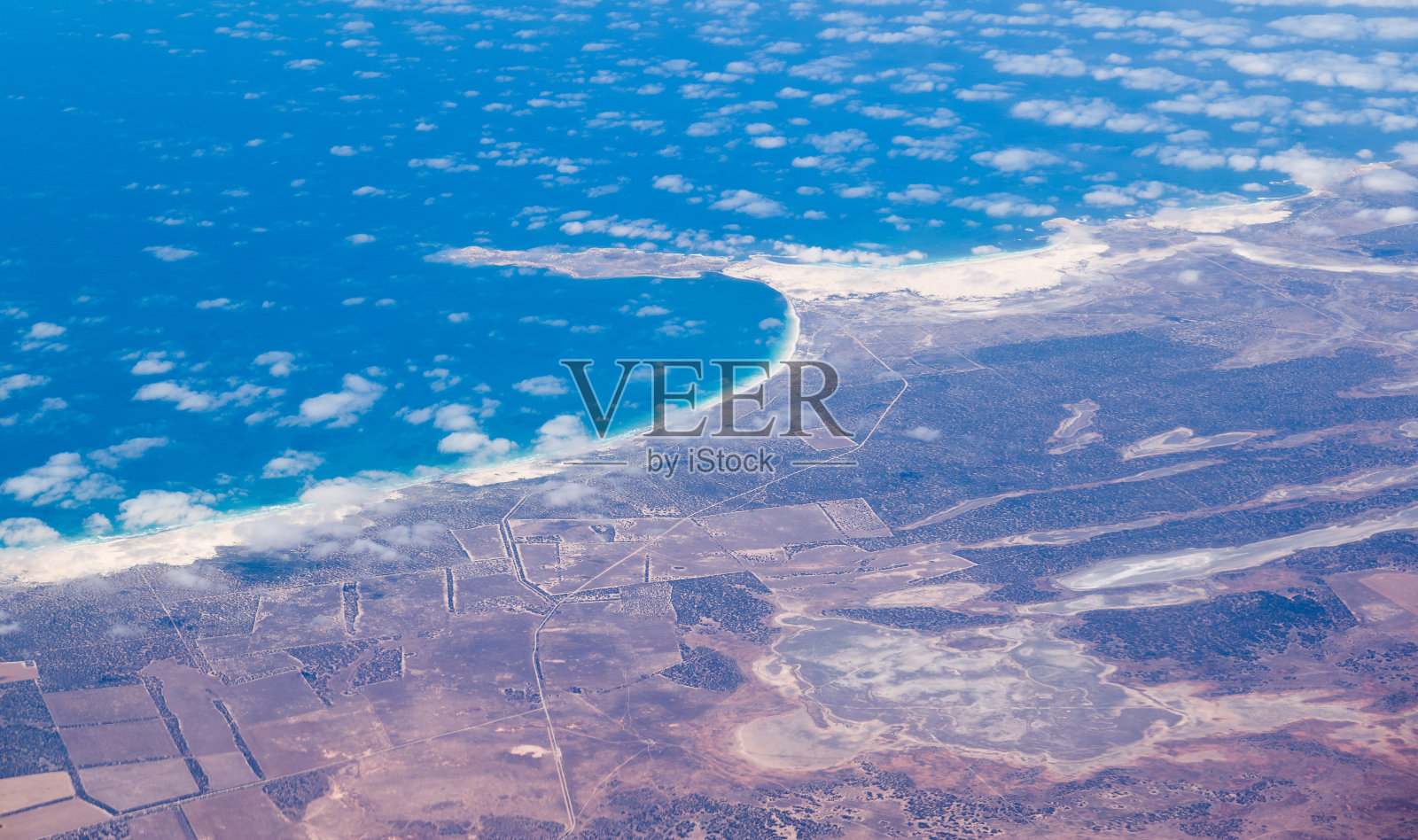 福勒斯湾海岸线的鸟瞰图照片摄影图片