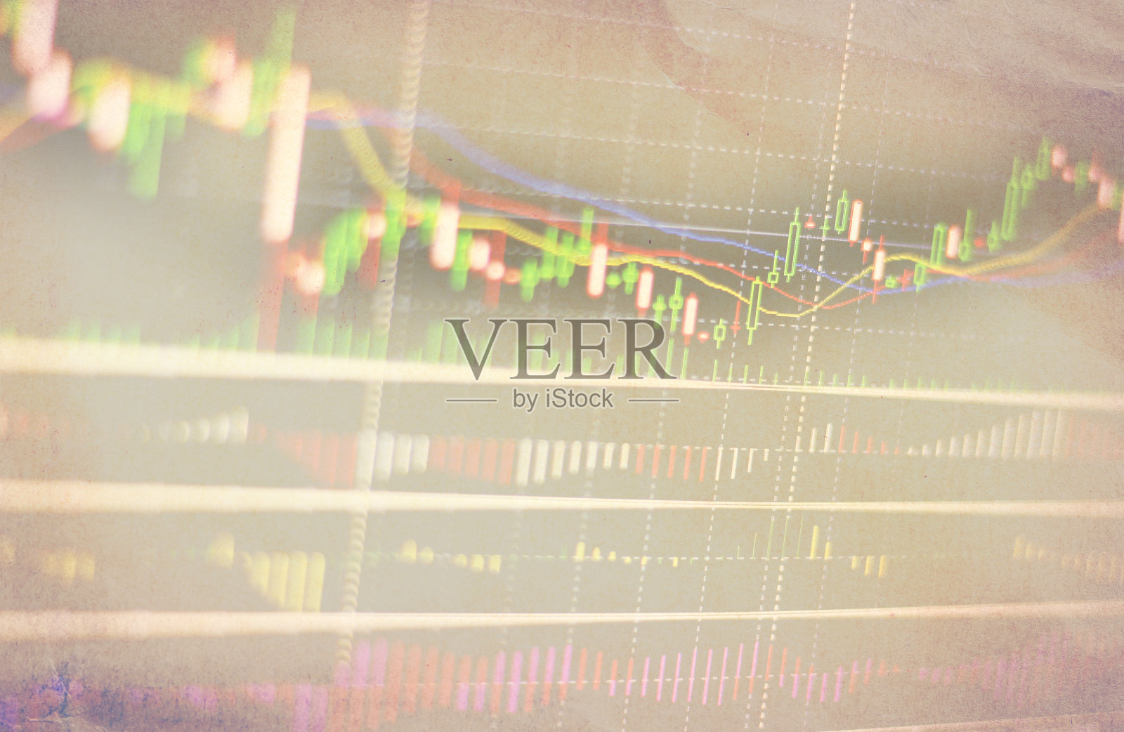 股票市场的曲线图照片摄影图片