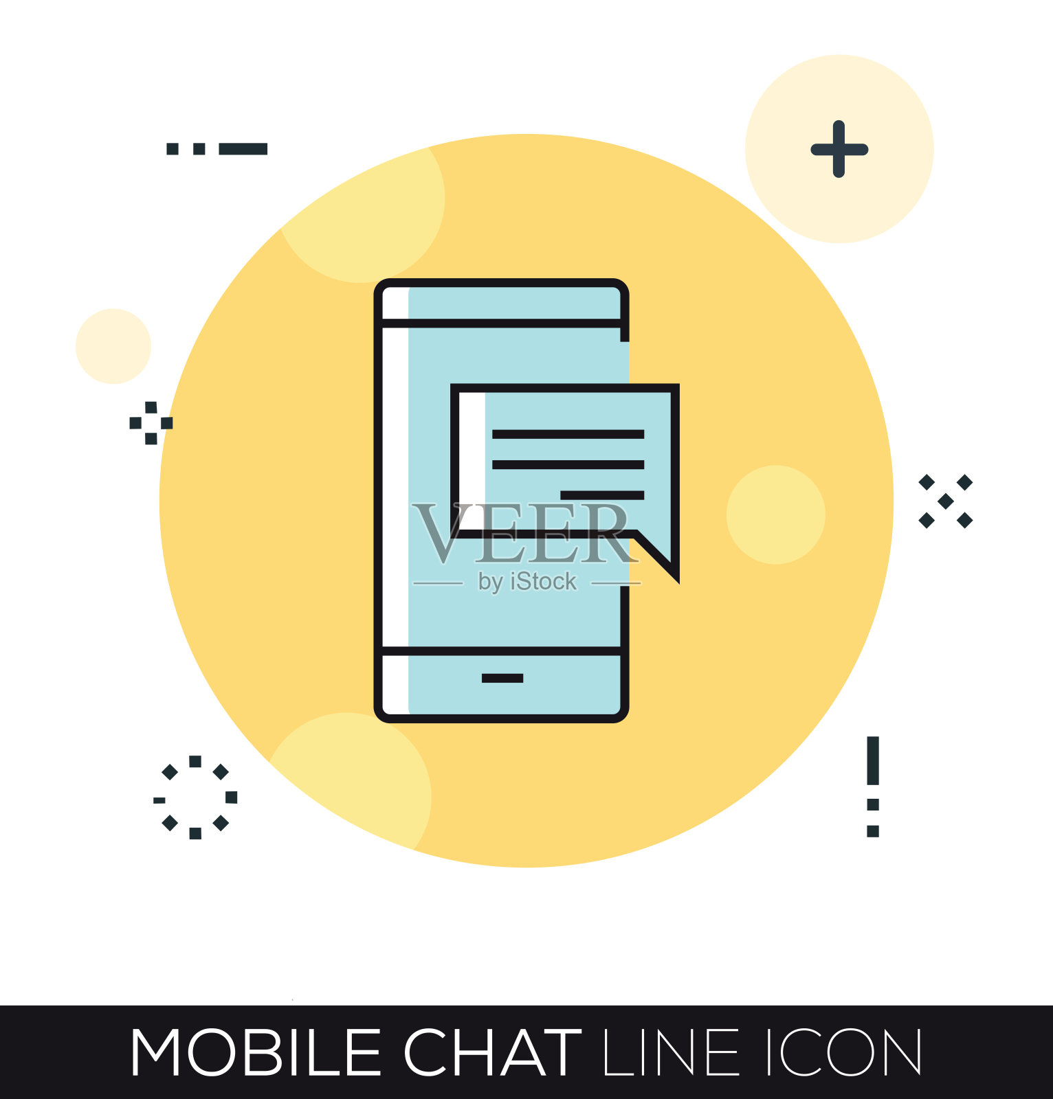 手机聊天线图标设计元素图片