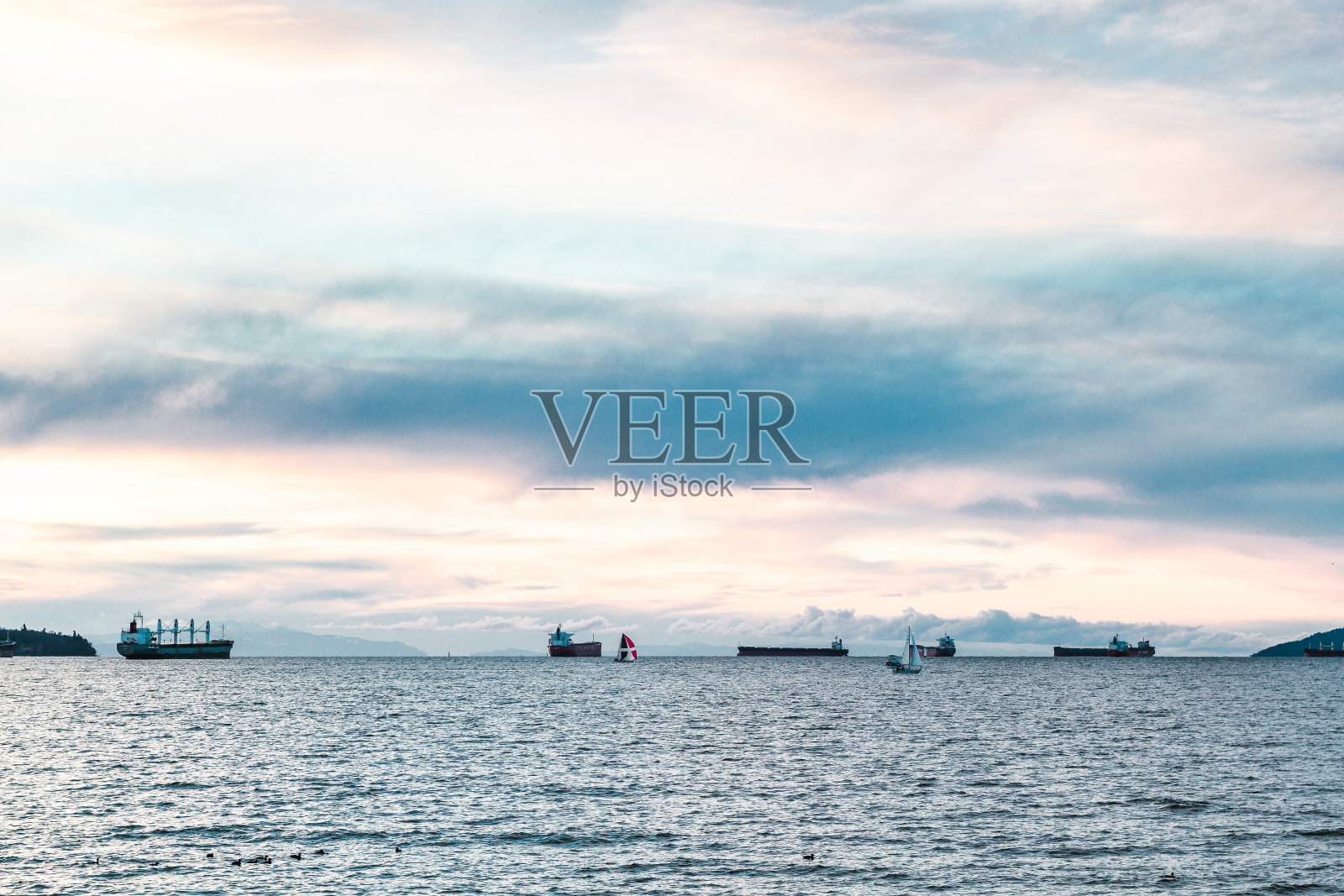 加拿大温哥华的日落照片摄影图片