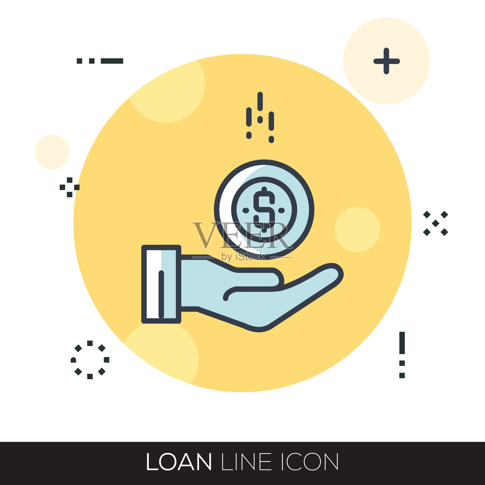 贷款一行图标设计元素图片