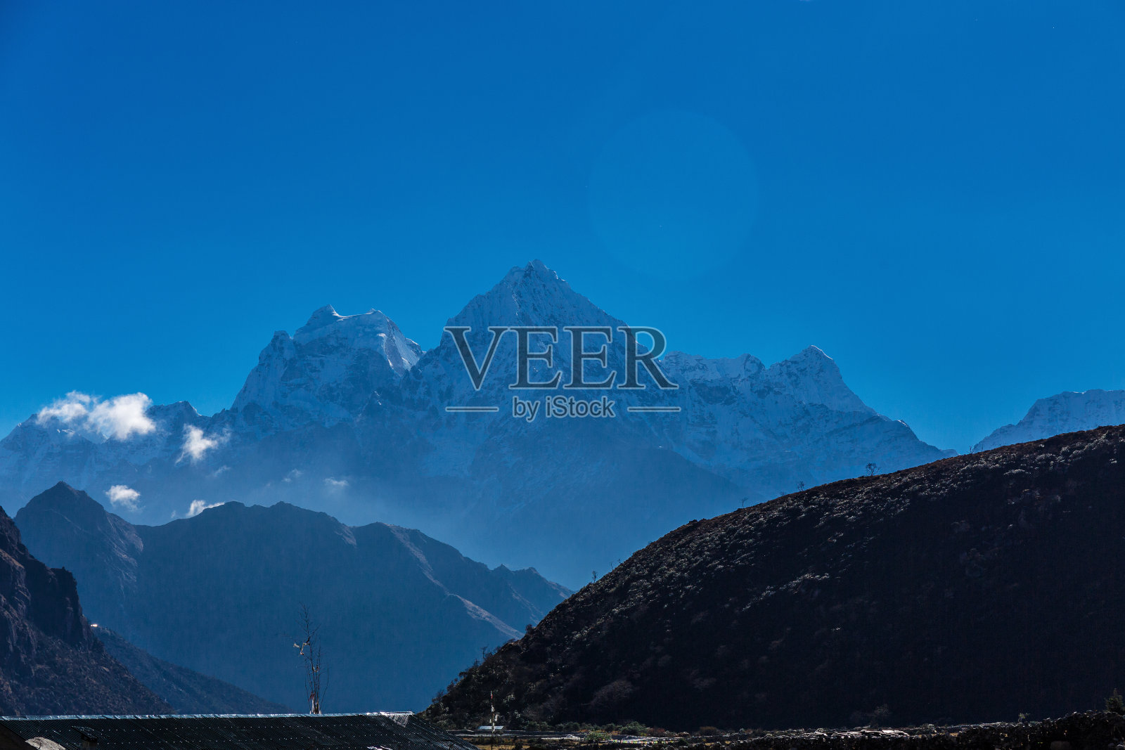 喜马拉雅山的雪山照片摄影图片