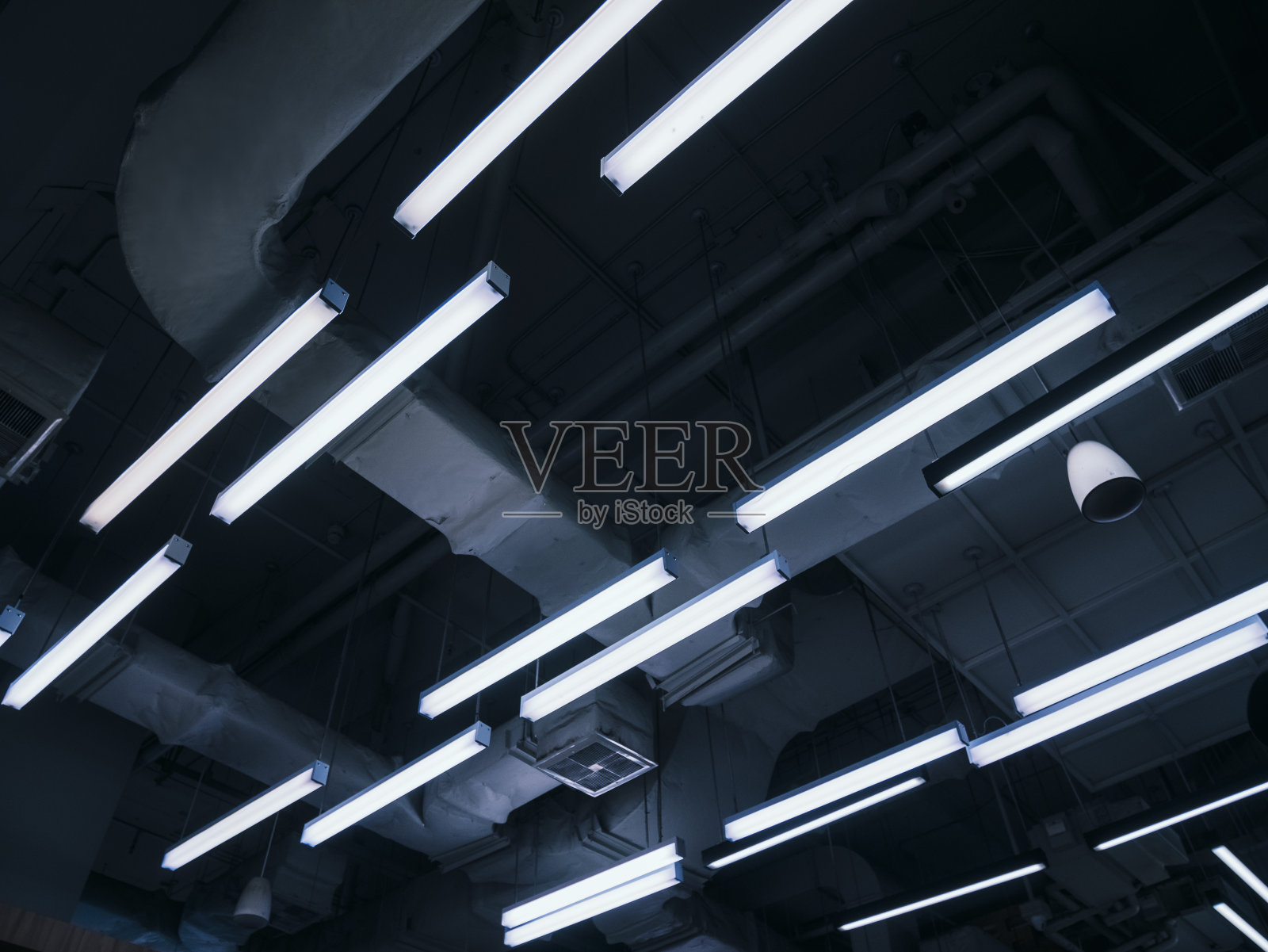 霓虹灯模式室内建筑电气系统照片摄影图片