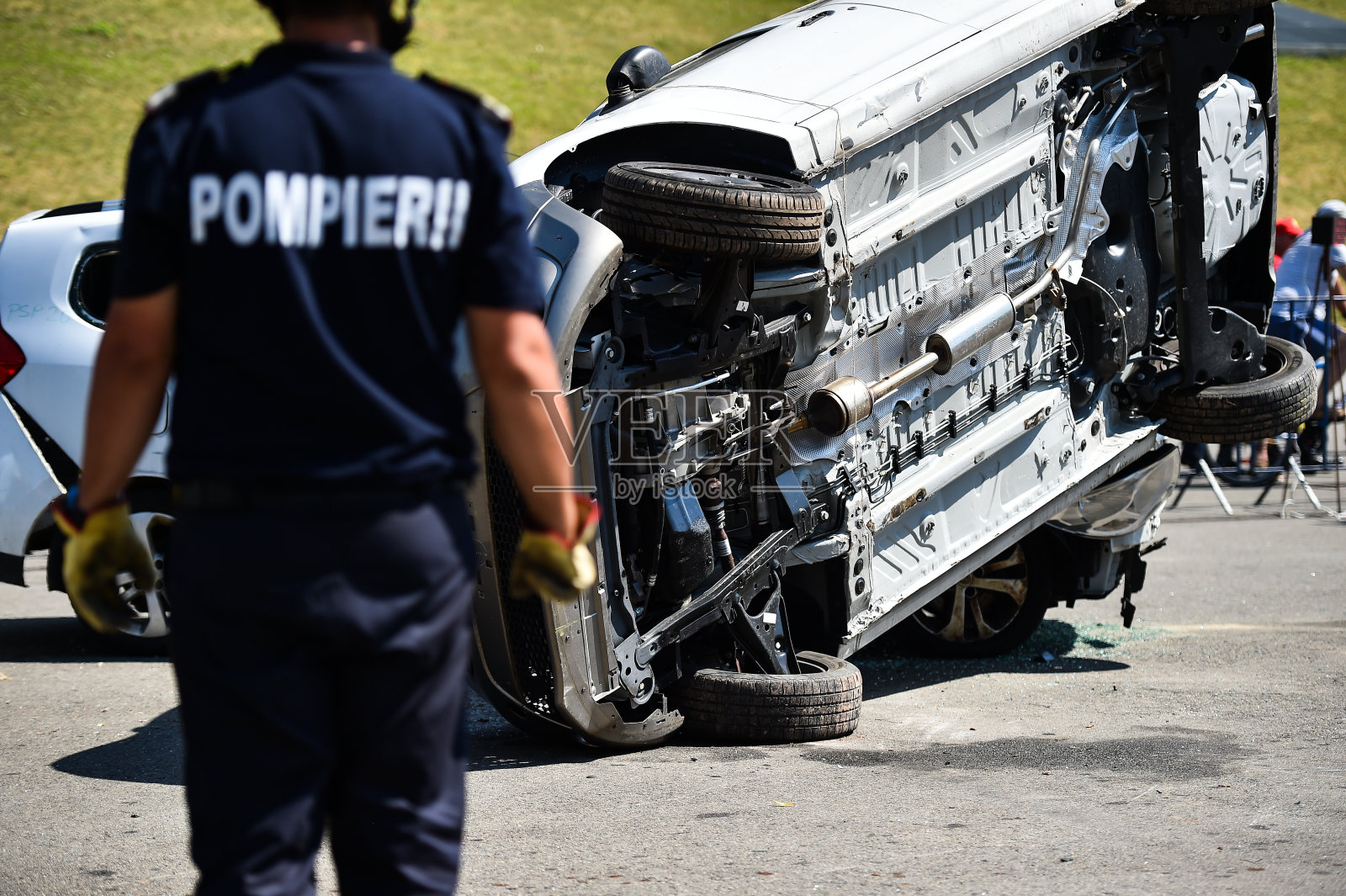 车祸现场和紧急救援服务照片摄影图片