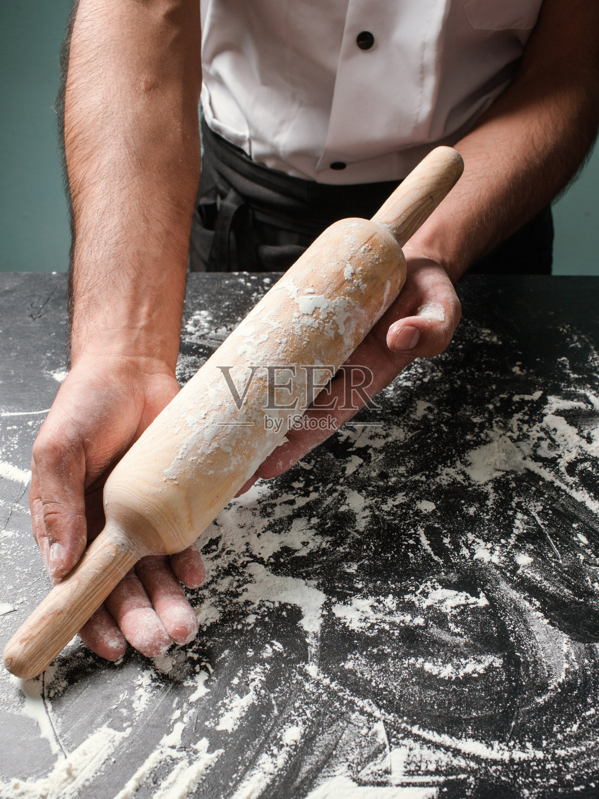 厨师烹饪糕点滚动厨房用具照片摄影图片