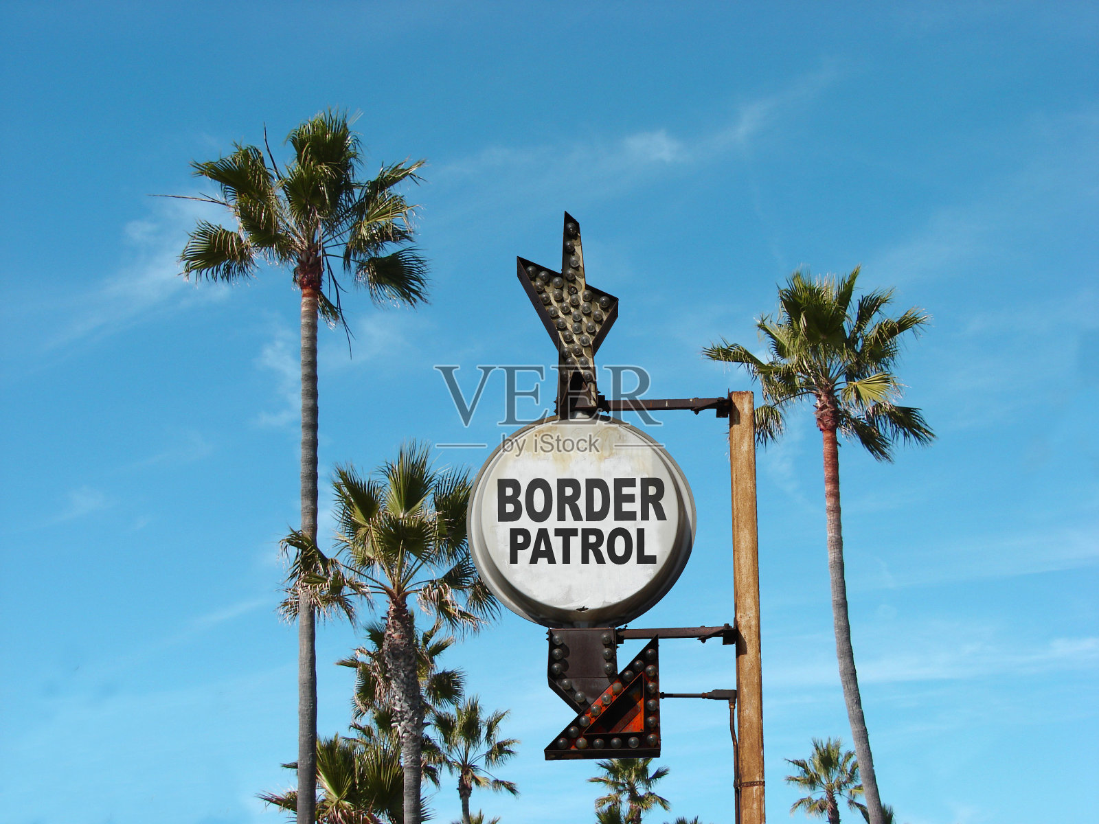 边境巡逻的迹象照片摄影图片