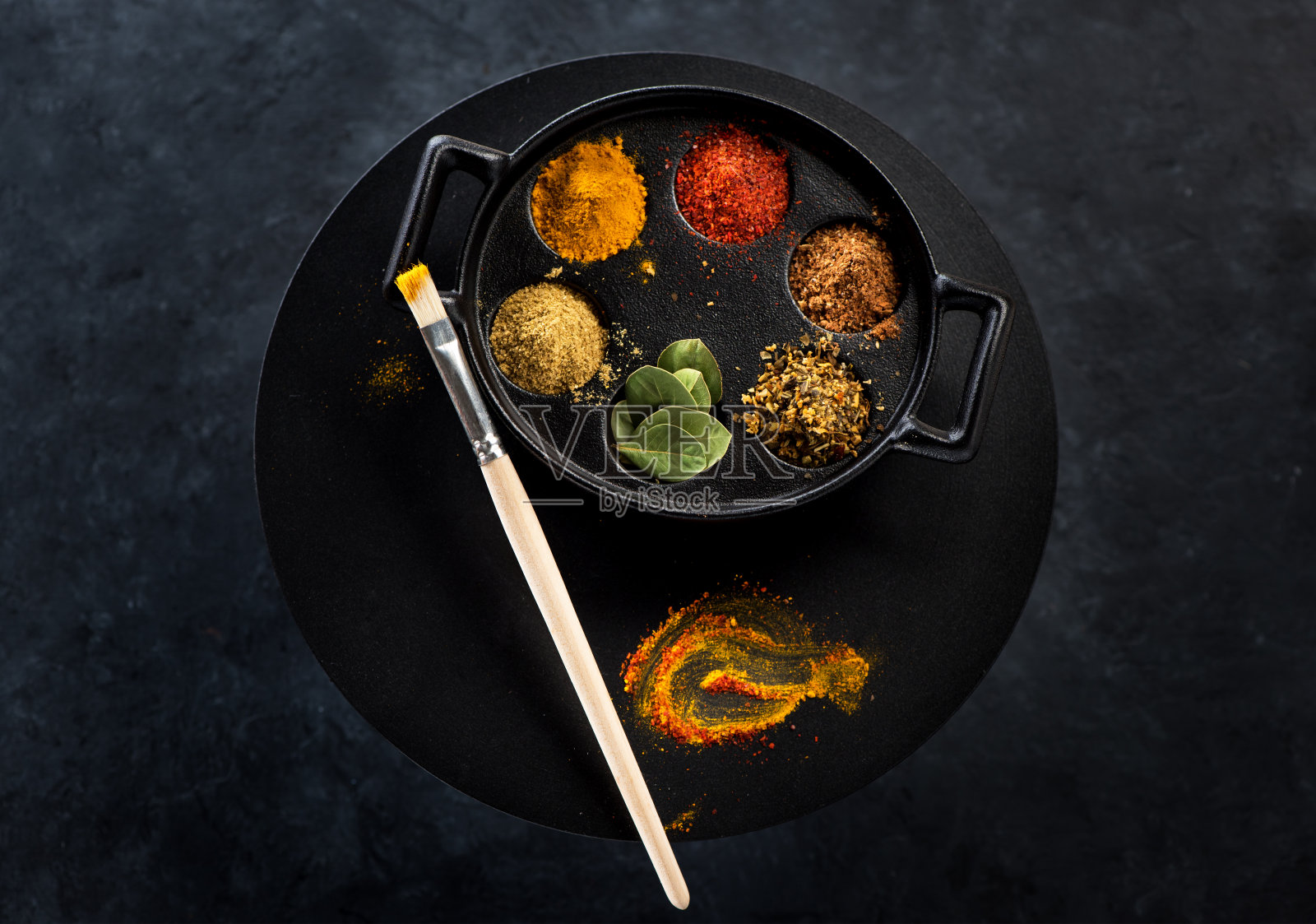 粉末香料及药草照片摄影图片