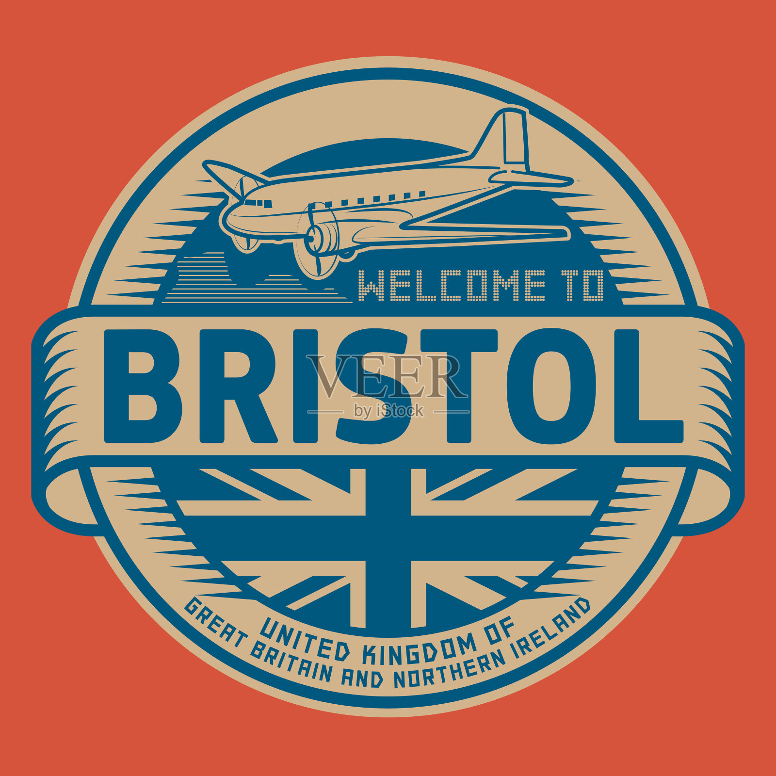 欢迎来到英国布里斯托尔插画图片素材