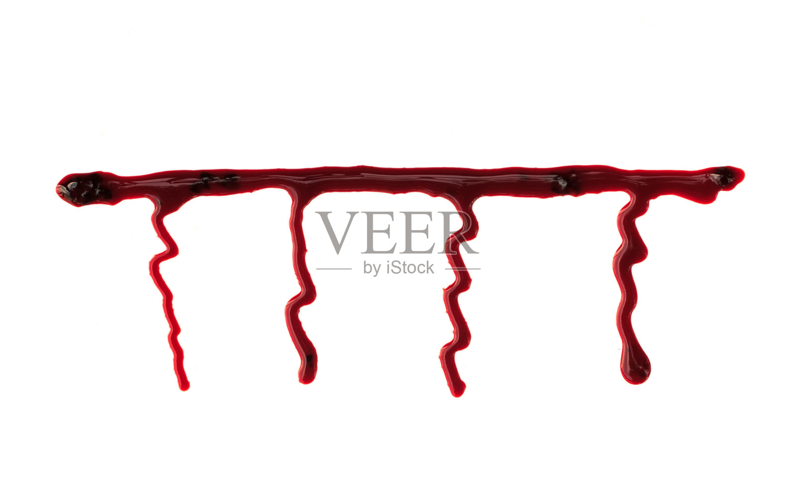 血液在白色背景上流动。照片摄影图片