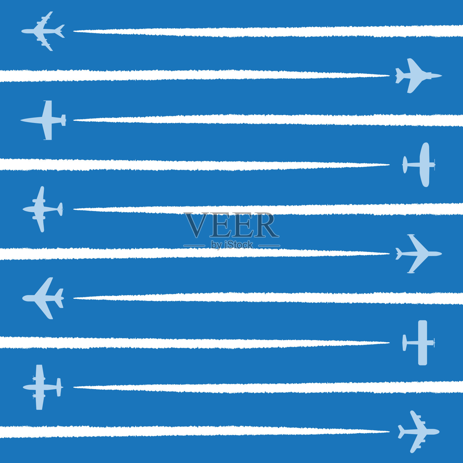 飞机在天空插画图片素材