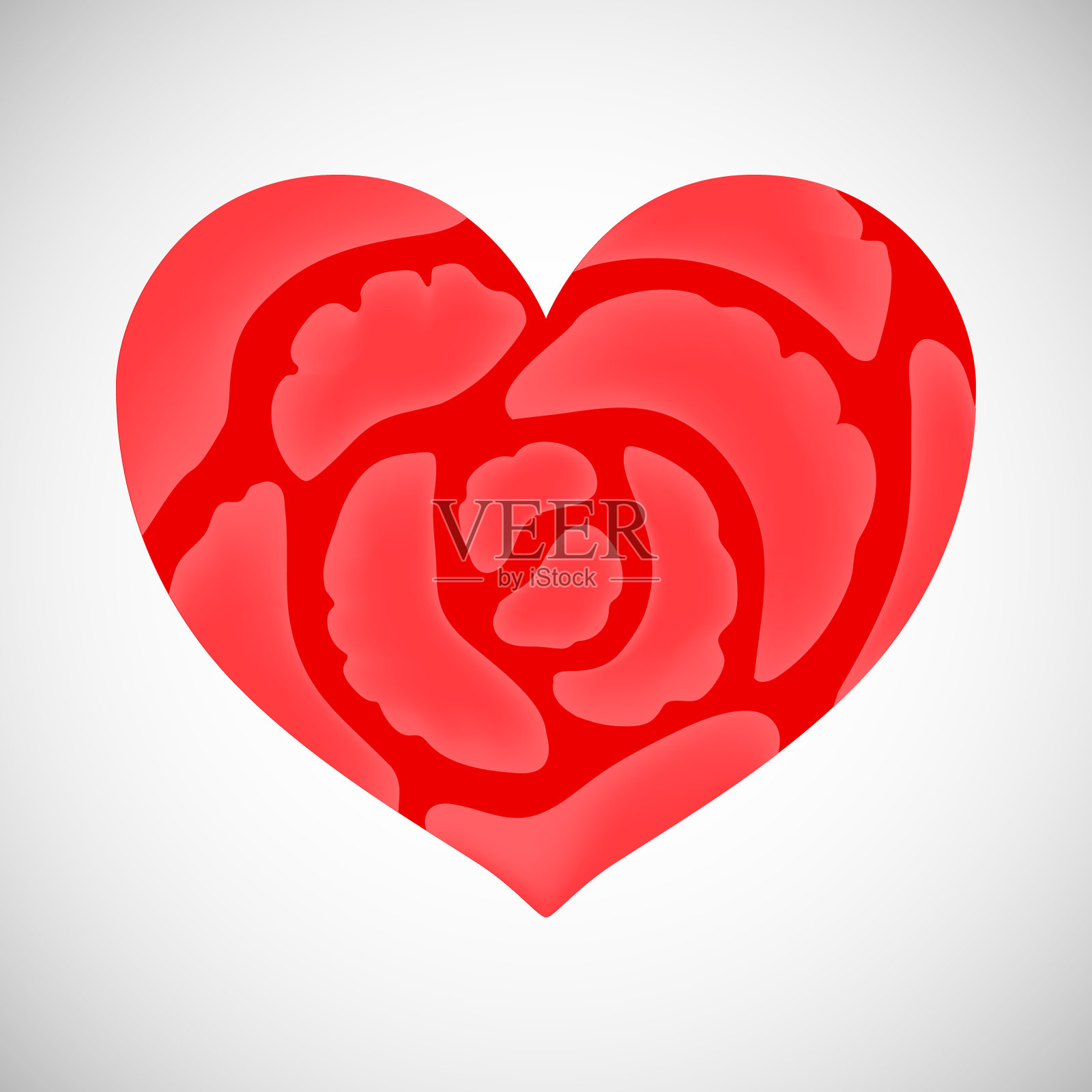 玫瑰的心。插画图片素材