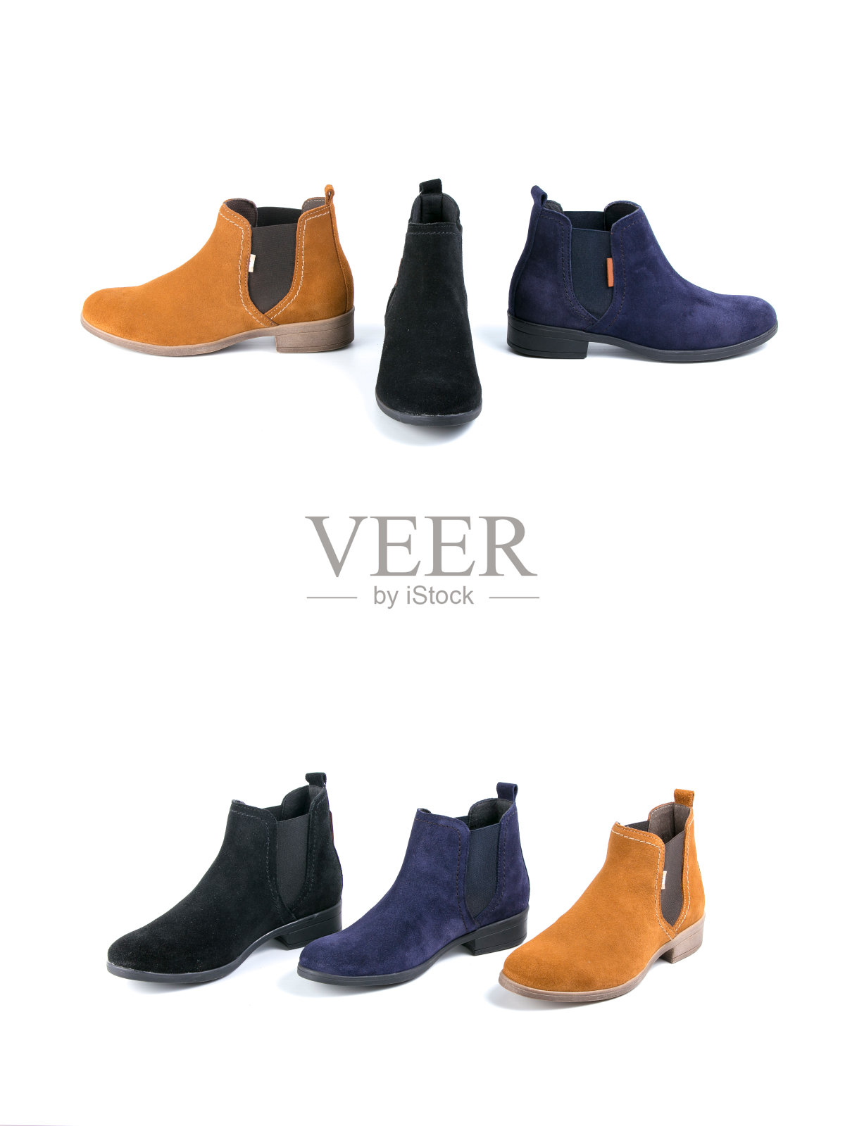 组鞋在孤立的背景，舒适的鞋。照片摄影图片