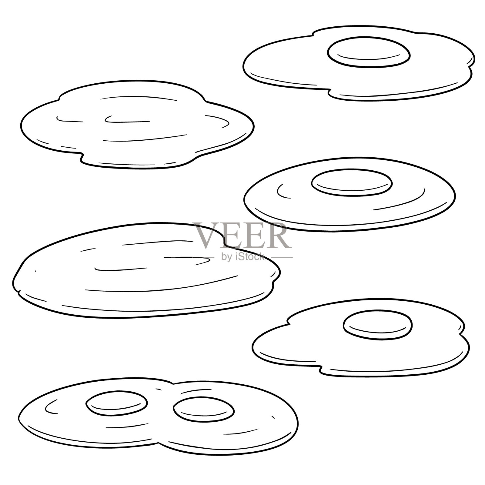 煎蛋插画图片素材