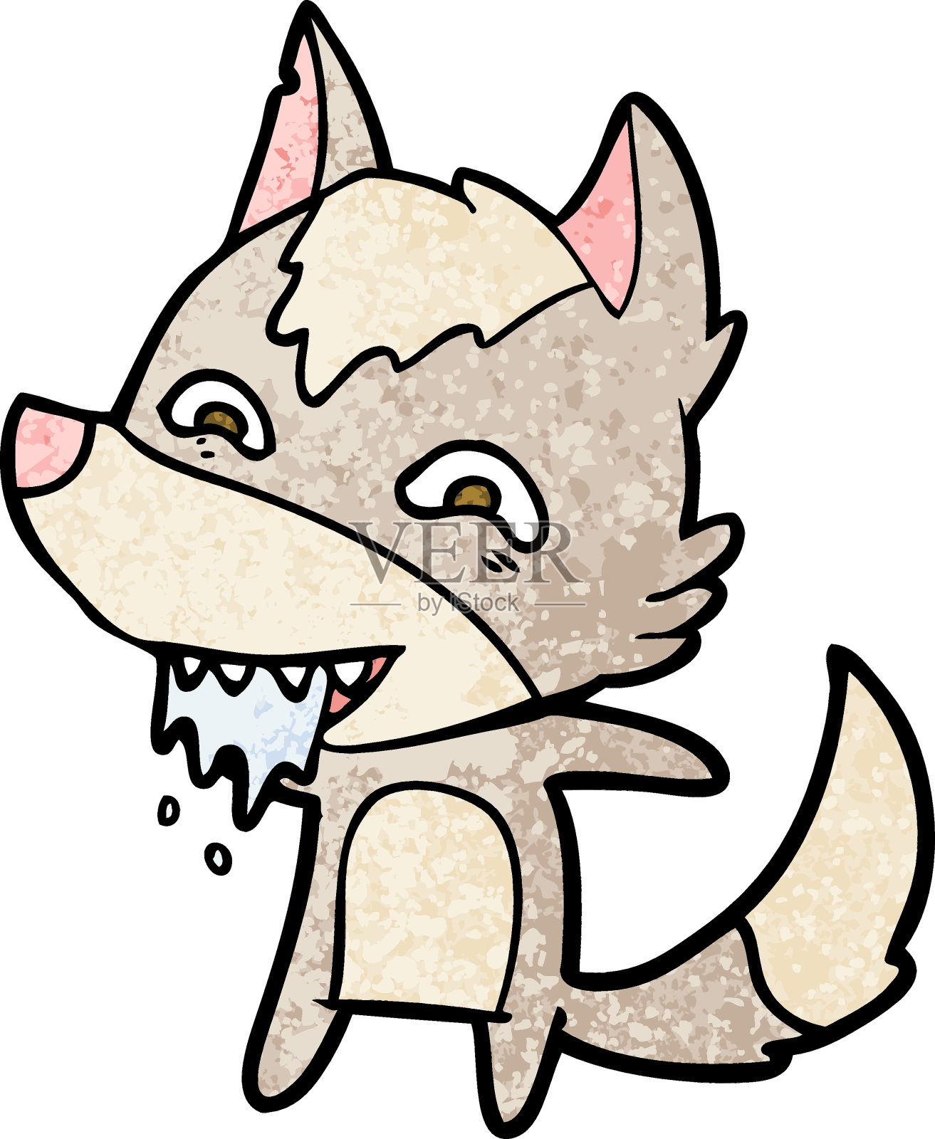 卡通饿狼设计元素图片