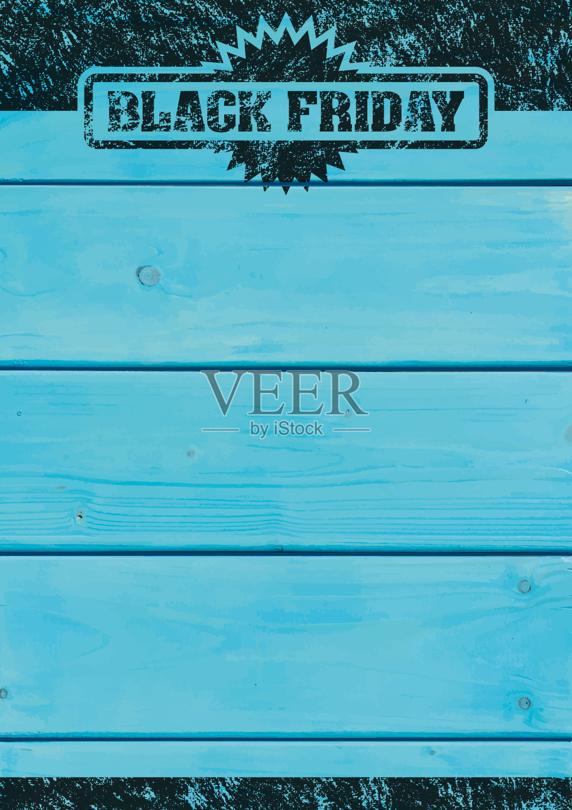黑色星期五背景[木板上的旧邮票]插画图片素材