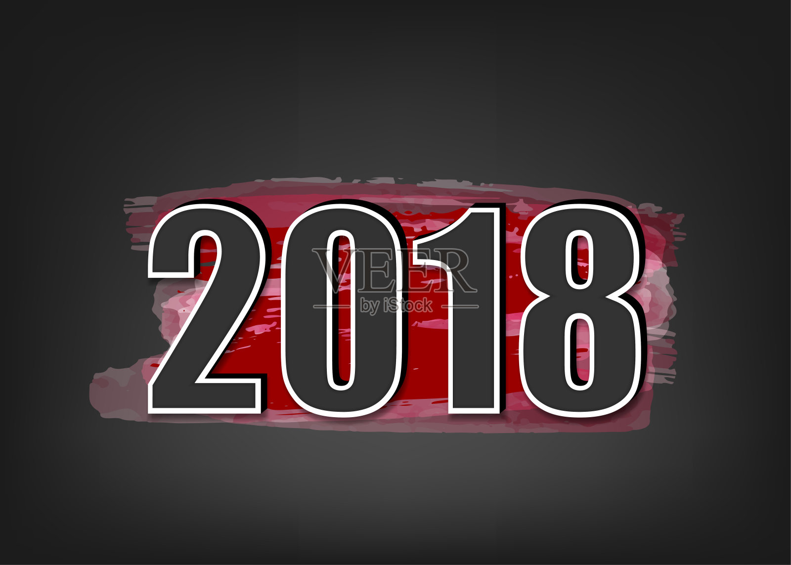 2018年新年横幅插画图片素材