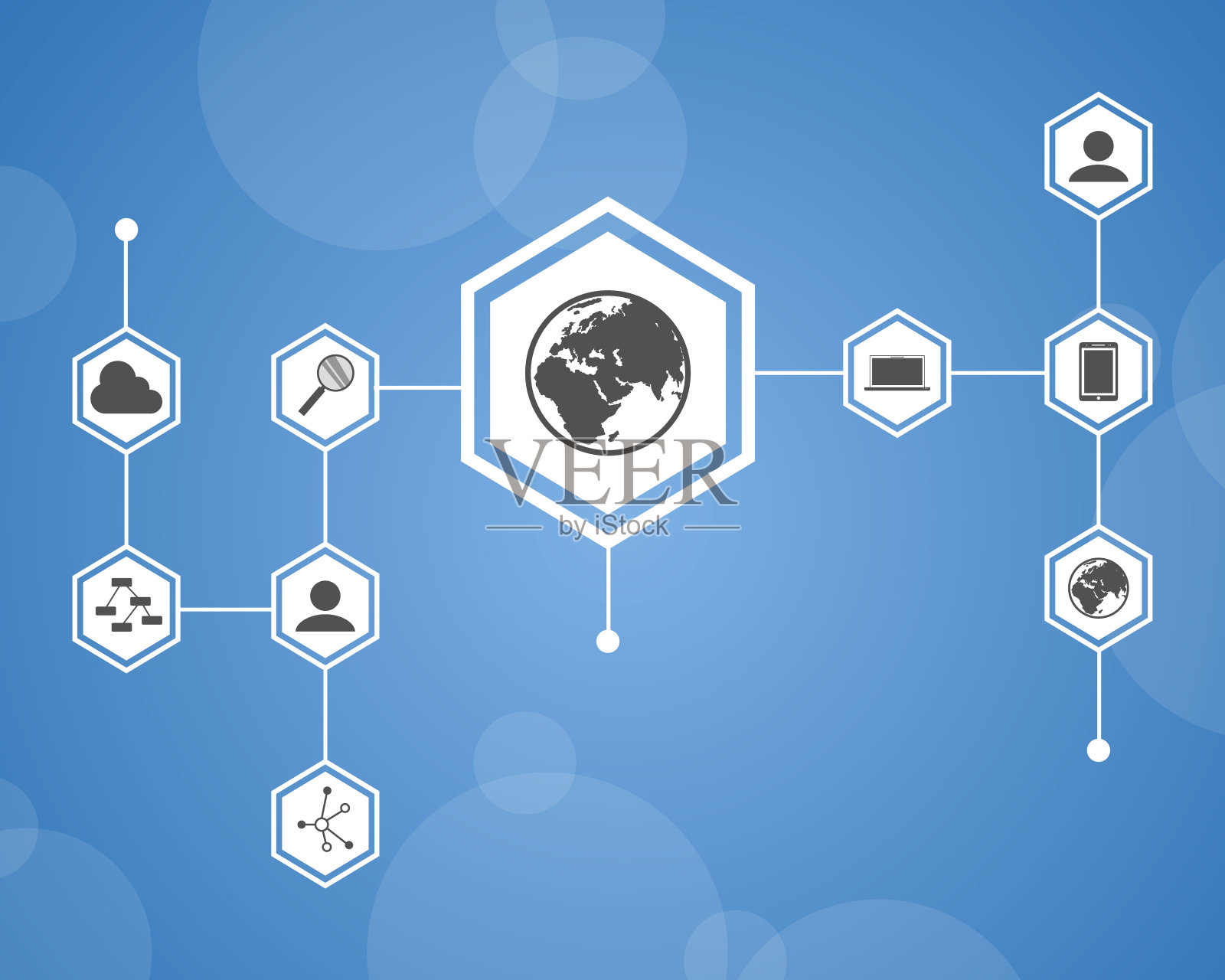 背景风格区块链集合插画图片素材