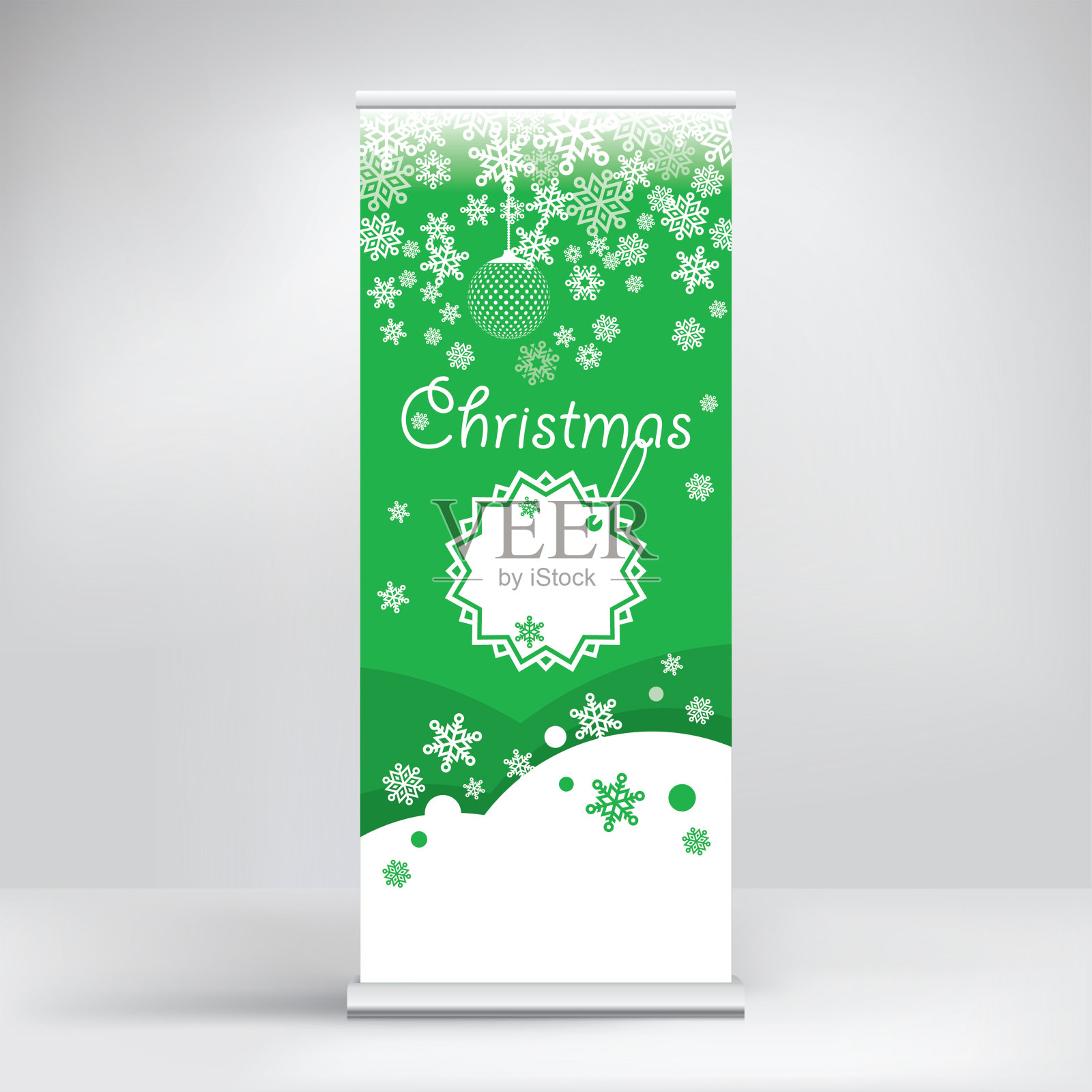 2018年圣诞节和新年美丽的广告促销卷横幅设计模板素材