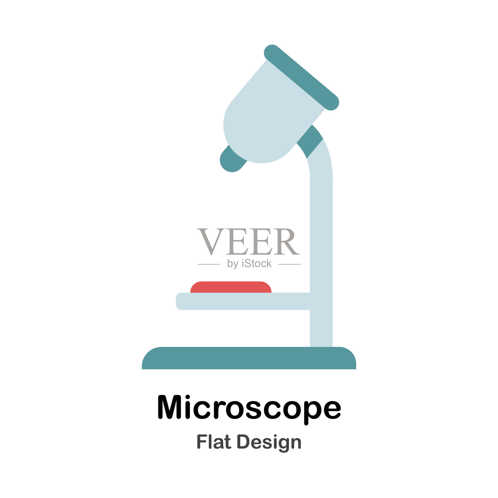 显微镜平面插图插画图片素材