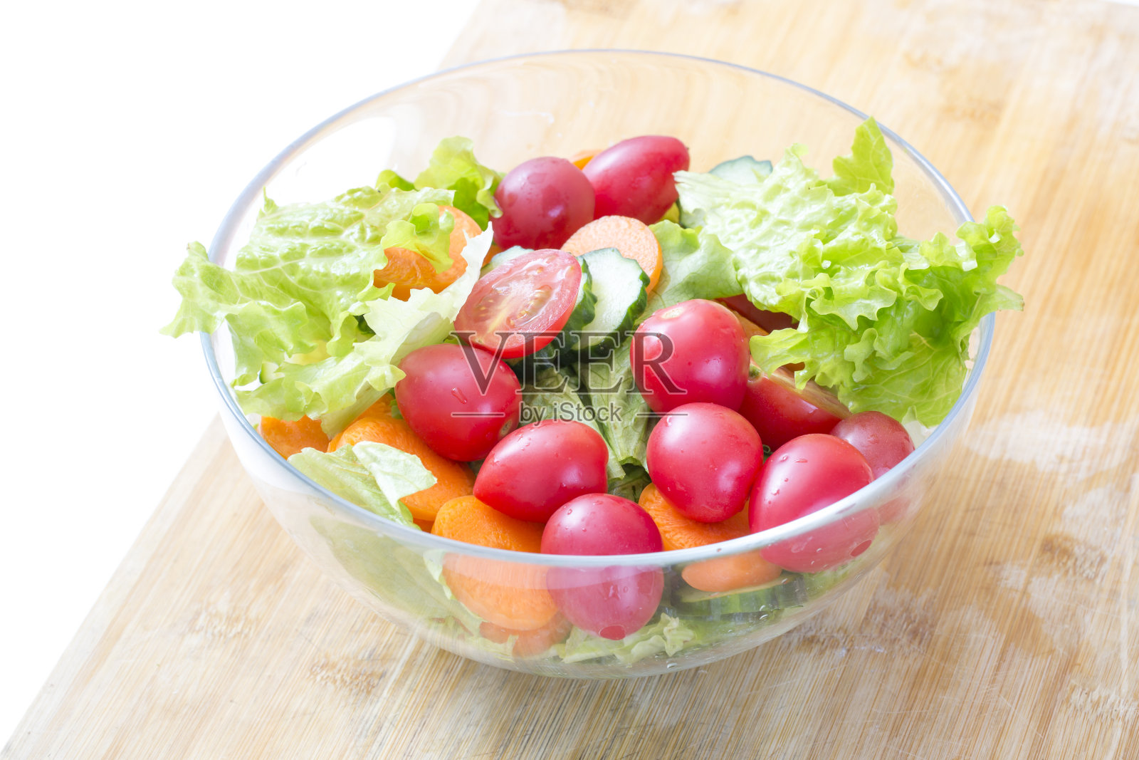 健康食品，新鲜蔬菜沙拉照片摄影图片