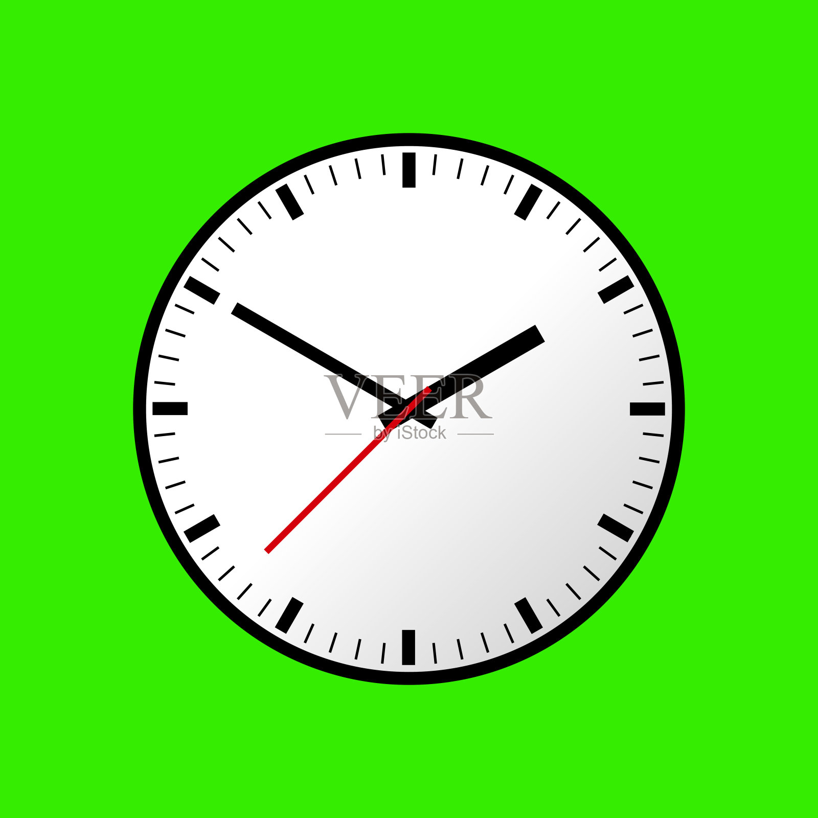 时钟图标，矢量插图，平面设计EPS10插画图片素材