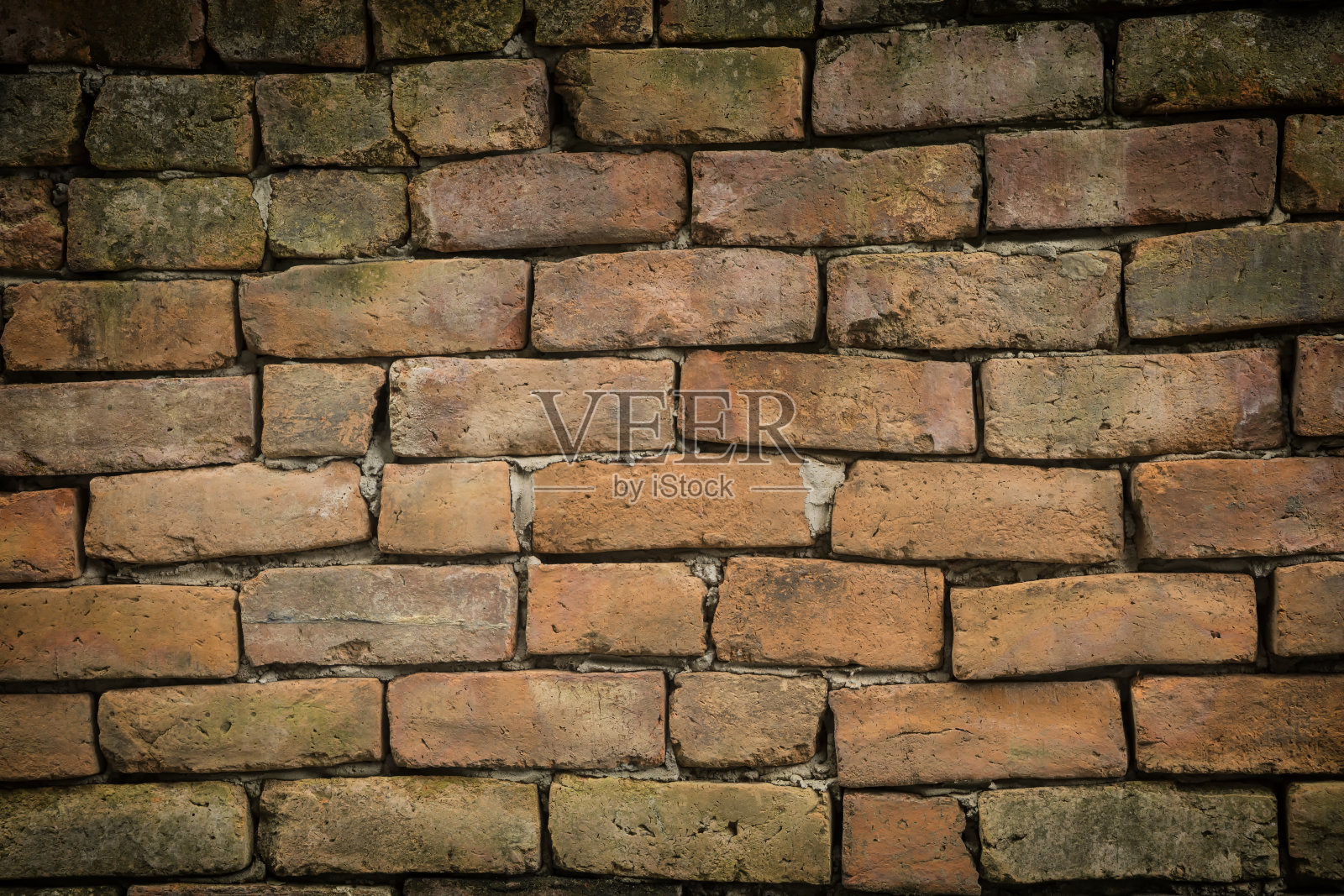 带有老式滤镜的旧砖墙-可以用来显示或蒙太奇产品照片摄影图片