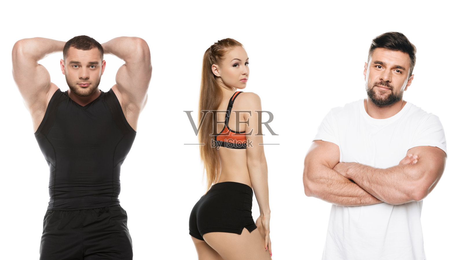 男女运动员照片摄影图片