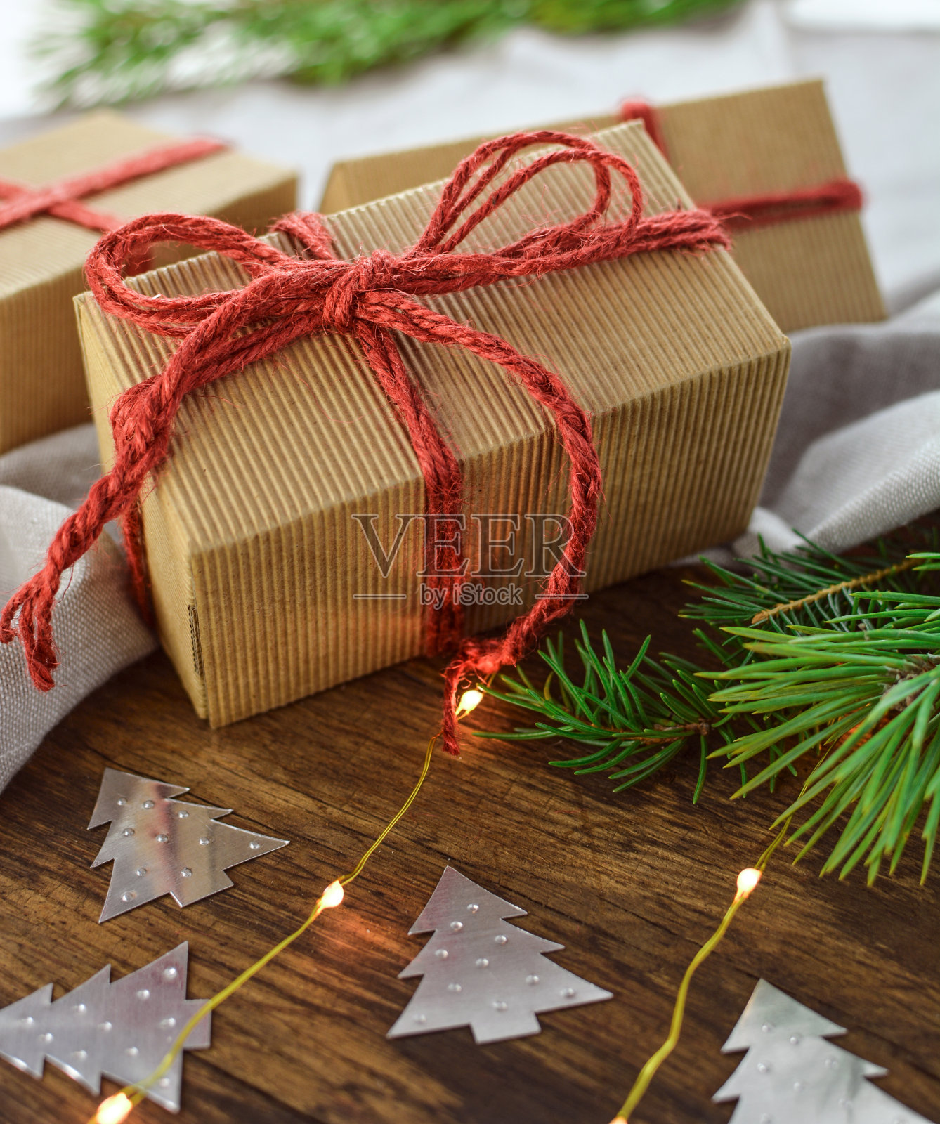 圣诞礼品盒照片摄影图片