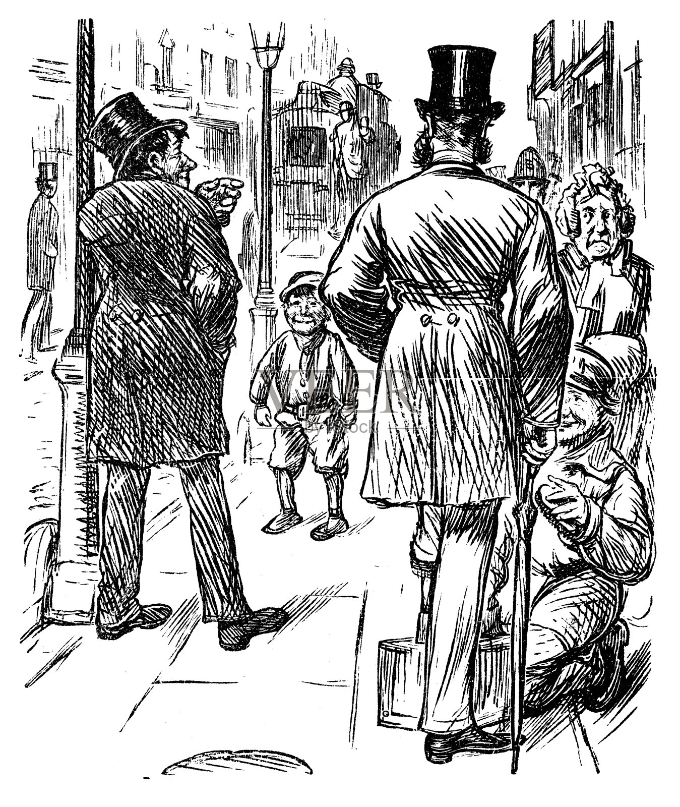 街景插画图片素材