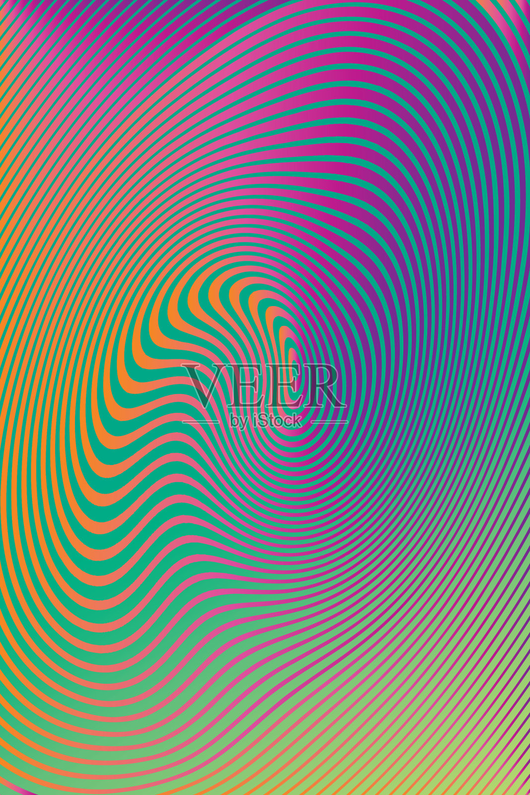 抽象技术背景与同心圆半色调图案插画图片素材