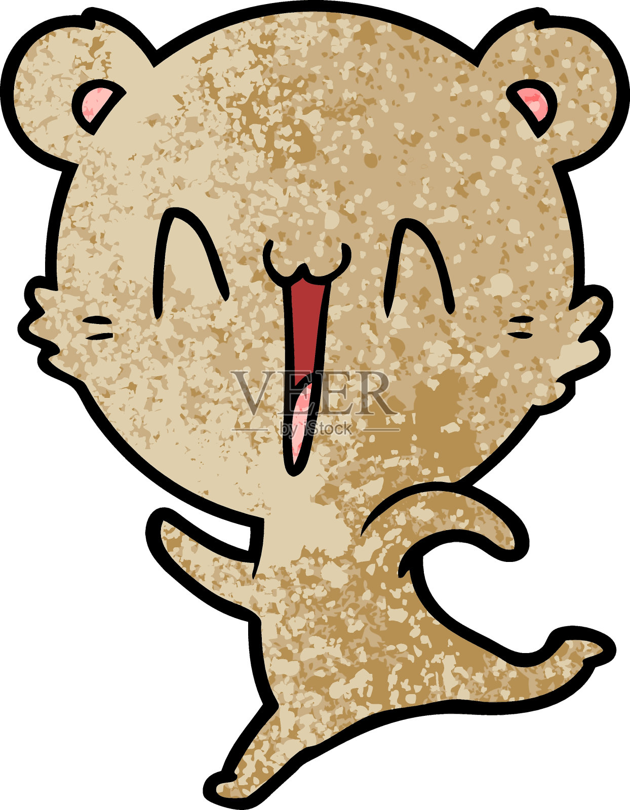 快乐熊跑卡通设计元素图片