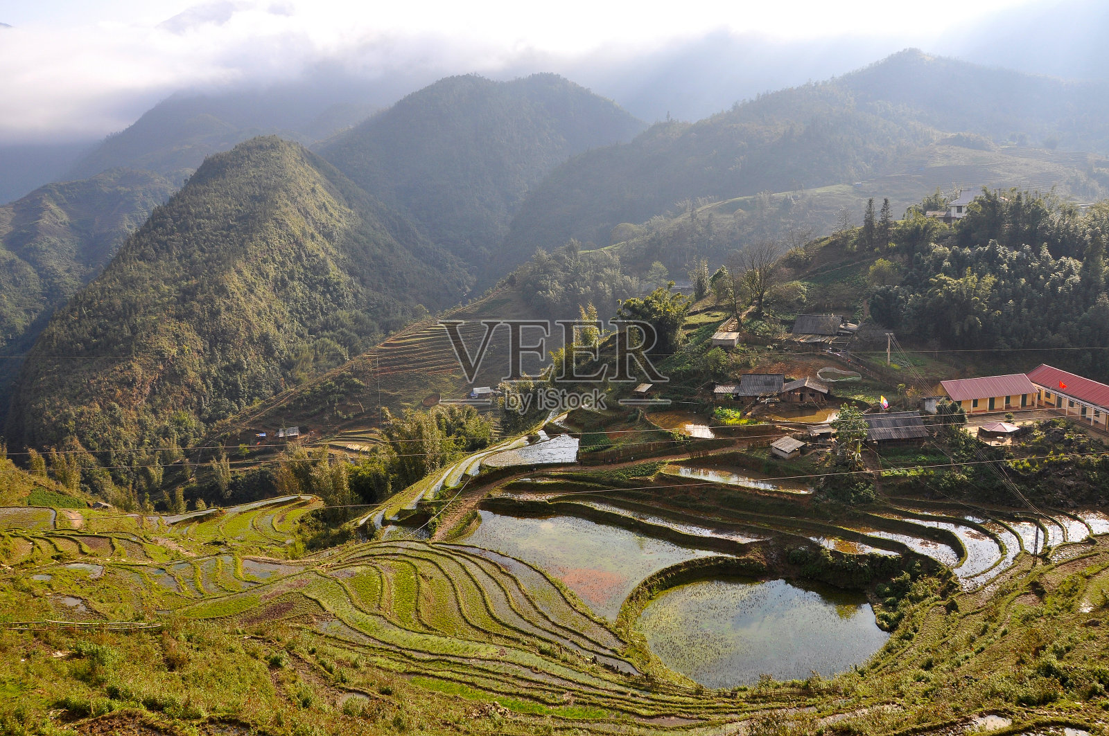 越南北部的梯田照片摄影图片