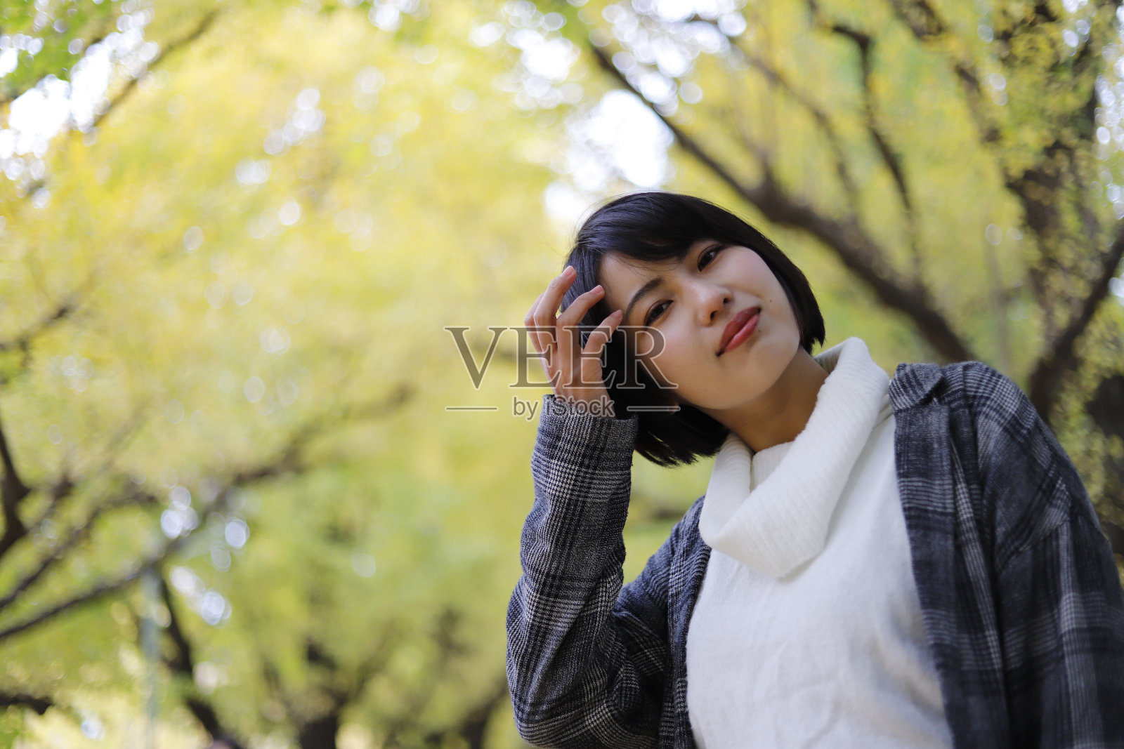 可爱的日本女孩照片摄影图片