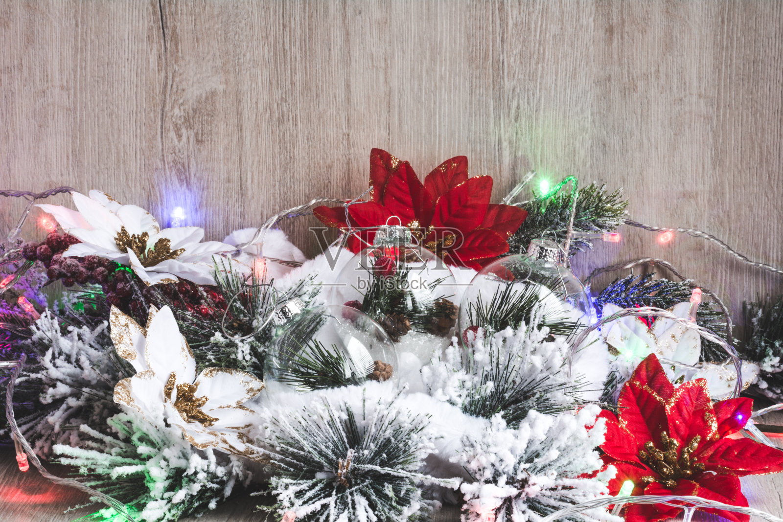圣诞节或新年的装饰照片摄影图片