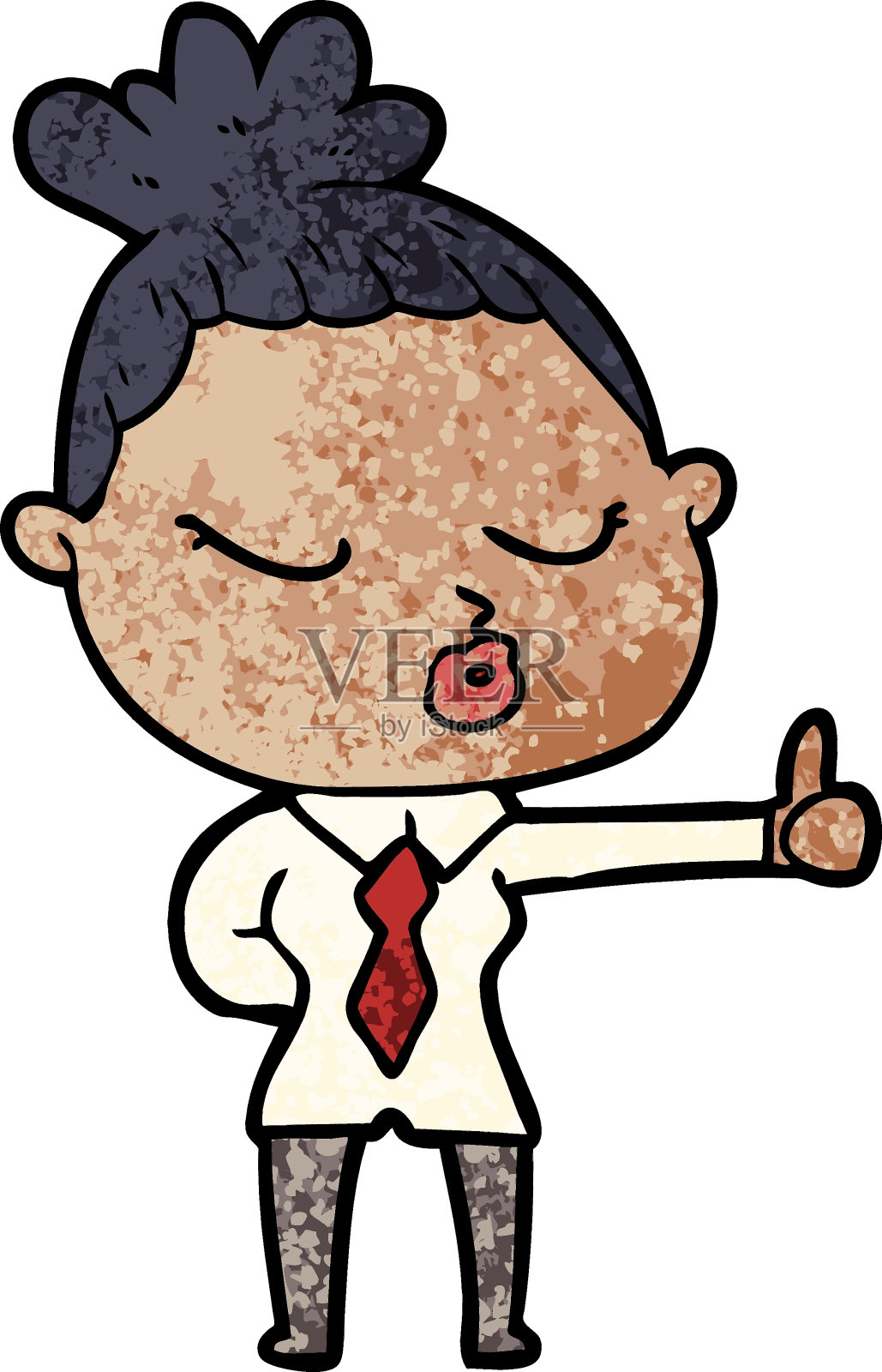 卡通平静的女人设计元素图片