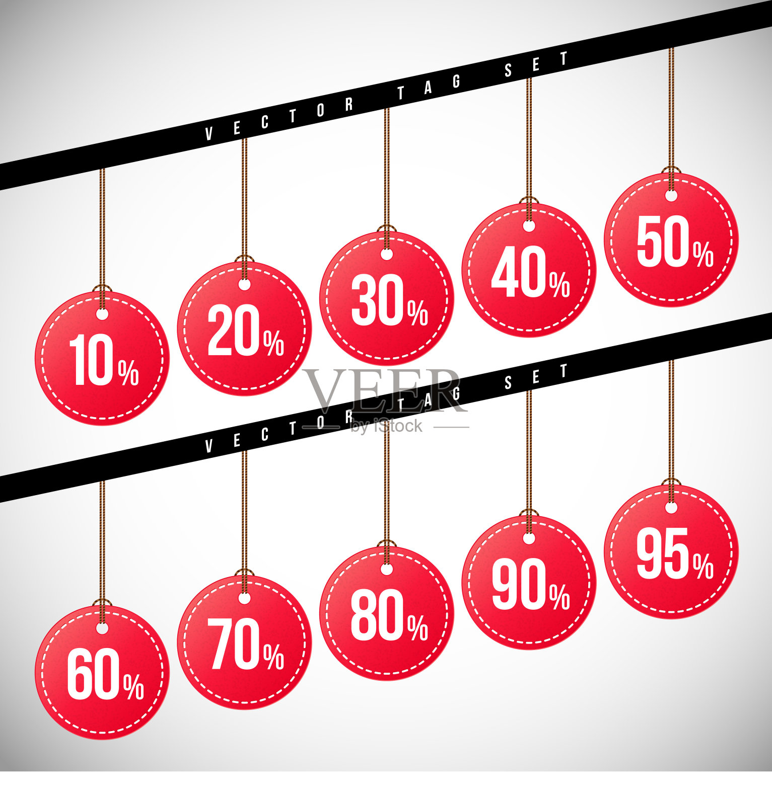 一套折扣矢量横幅设计元素图片