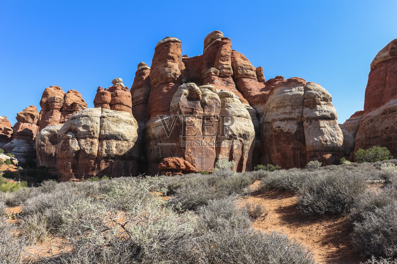 峡谷地国家公园的针状岩层照片摄影图片