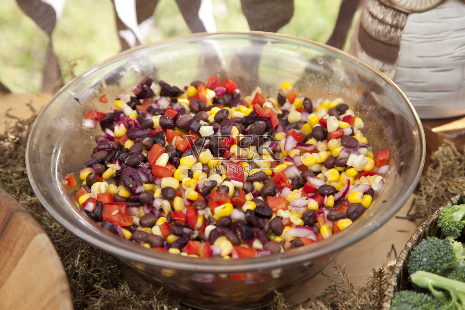 健康豆色拉照片摄影图片