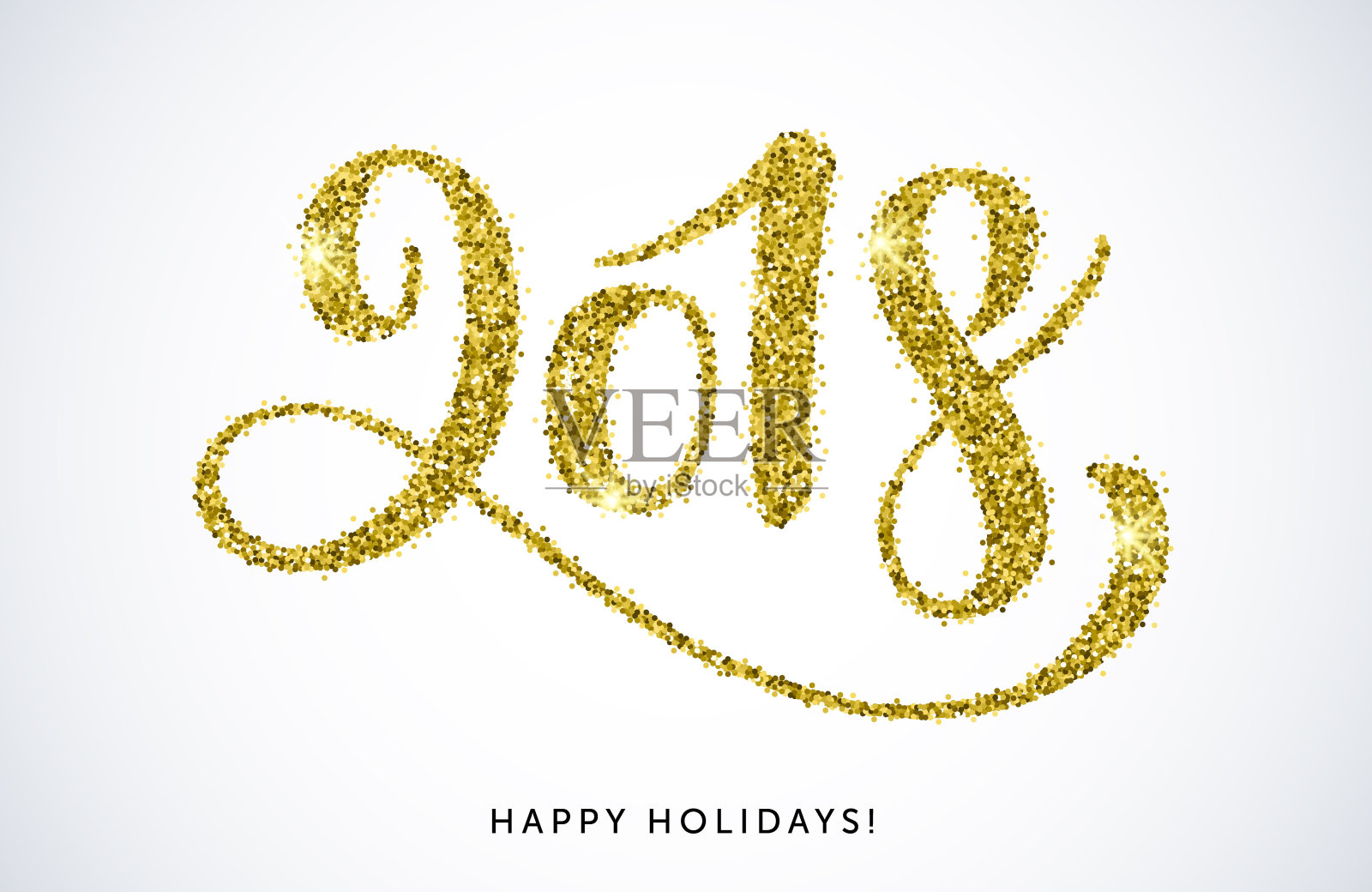 2018手绘字体插画图片素材