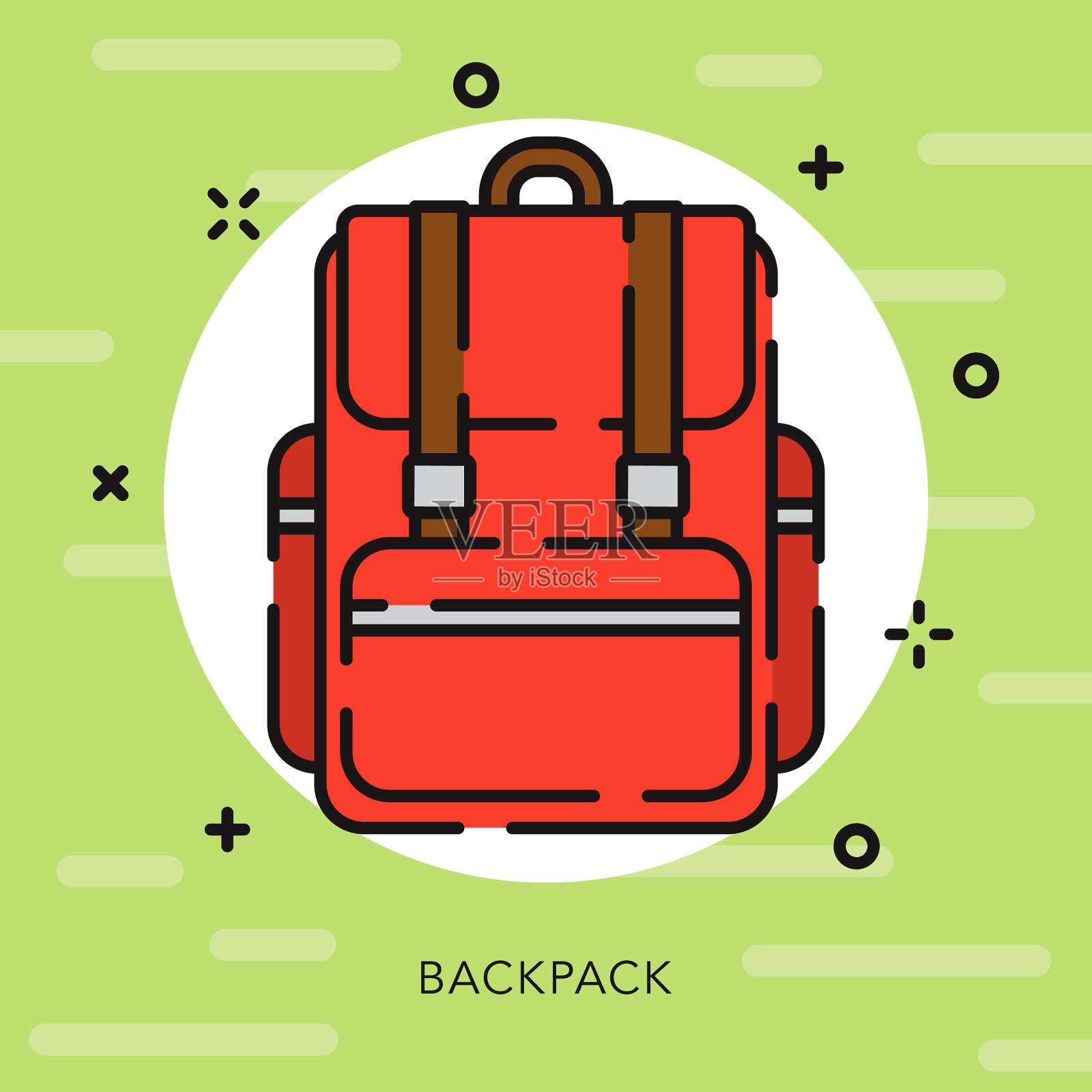 背包打开大纲教育图标设计元素图片