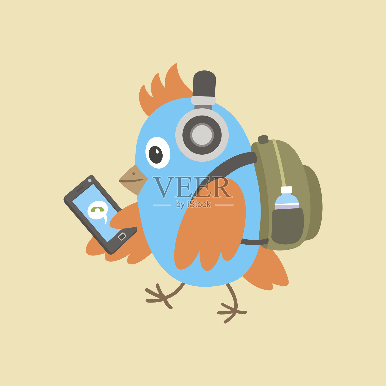 鸟插画图片素材