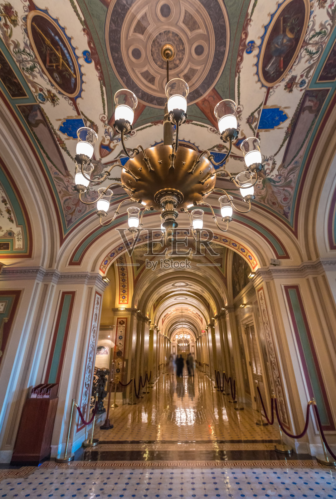 美国国会大厦，参议院布鲁米迪走廊，华盛顿特区照片摄影图片