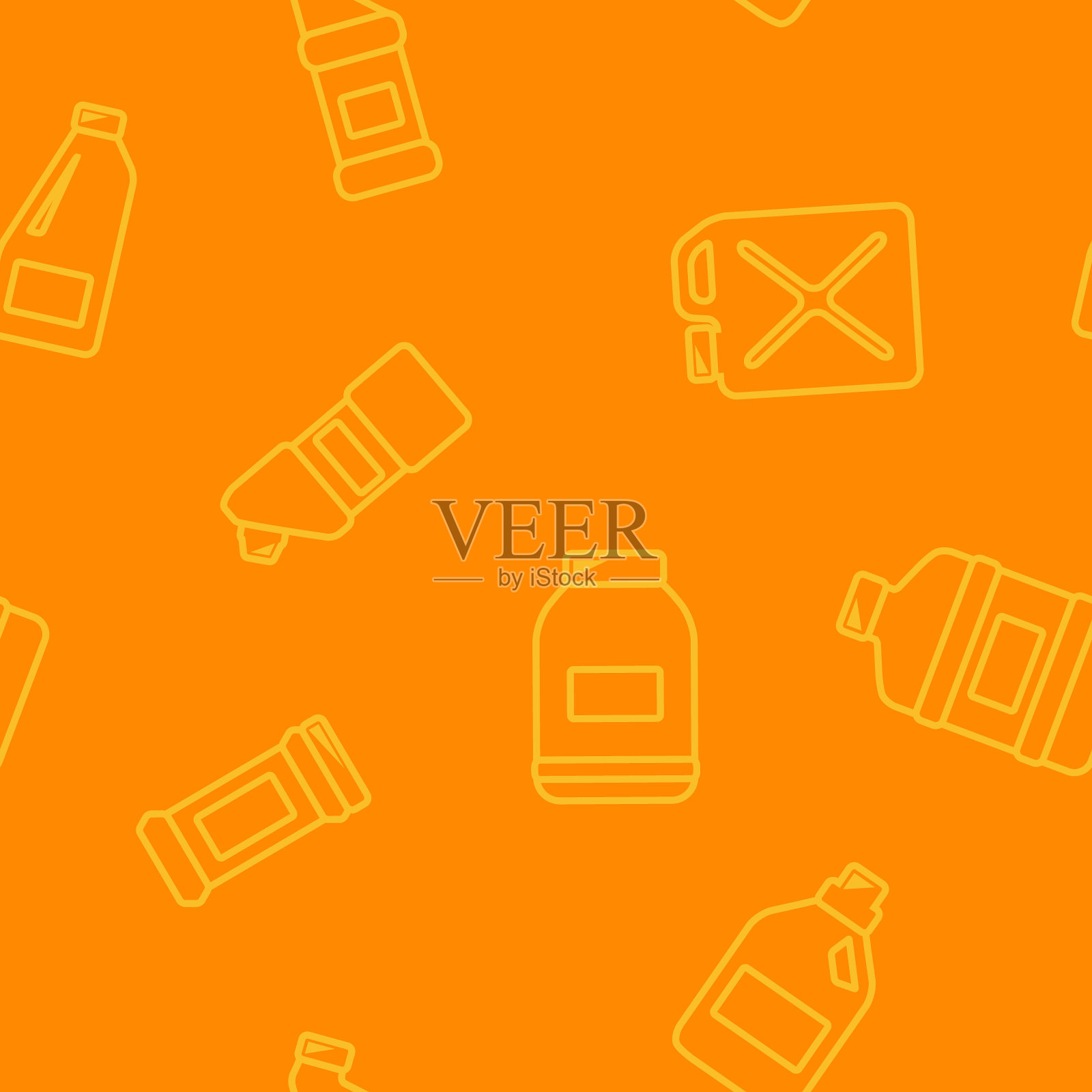 无缝模式与清洁化工产品插画图片素材