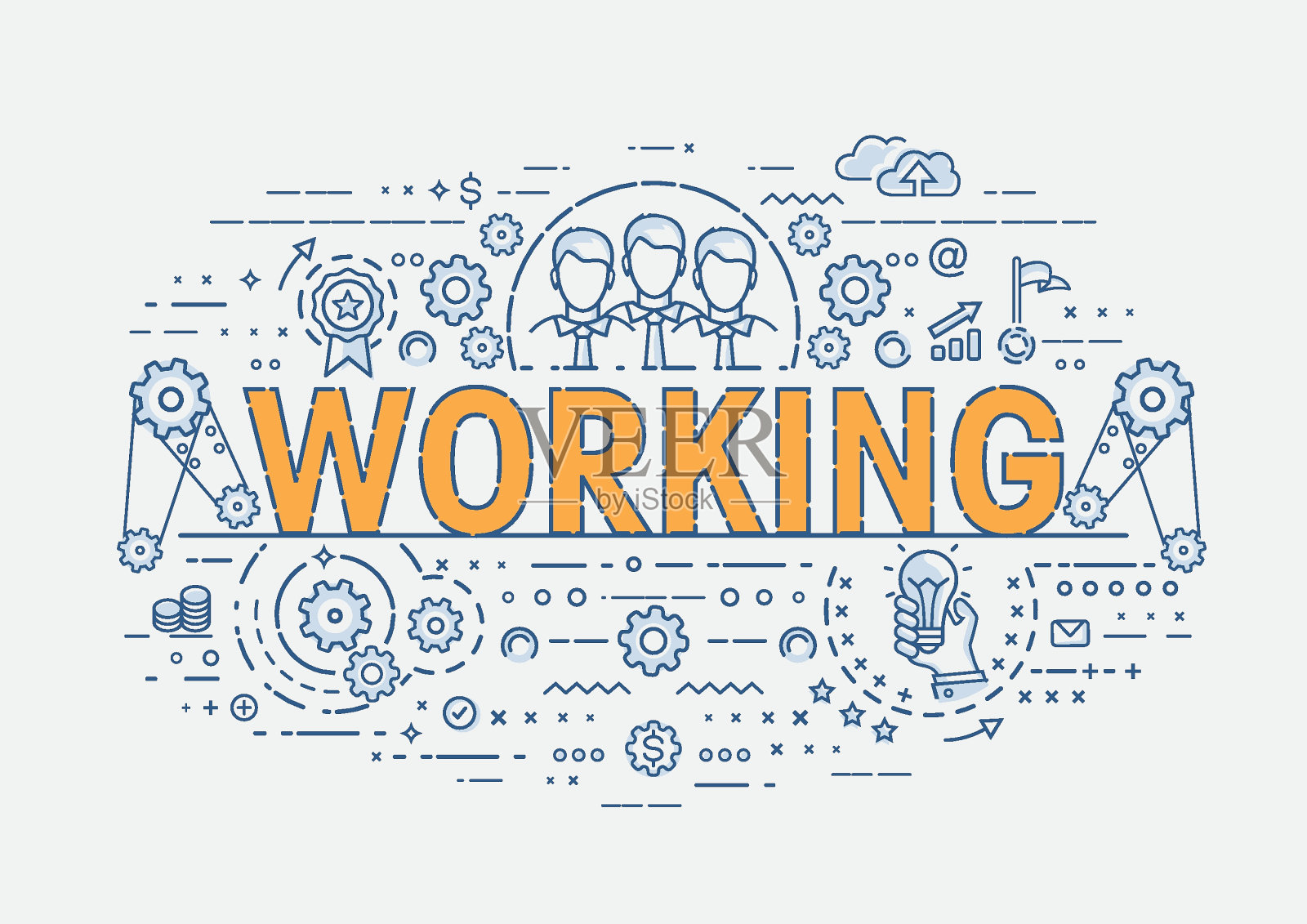 Thin概念-工作插画图片素材